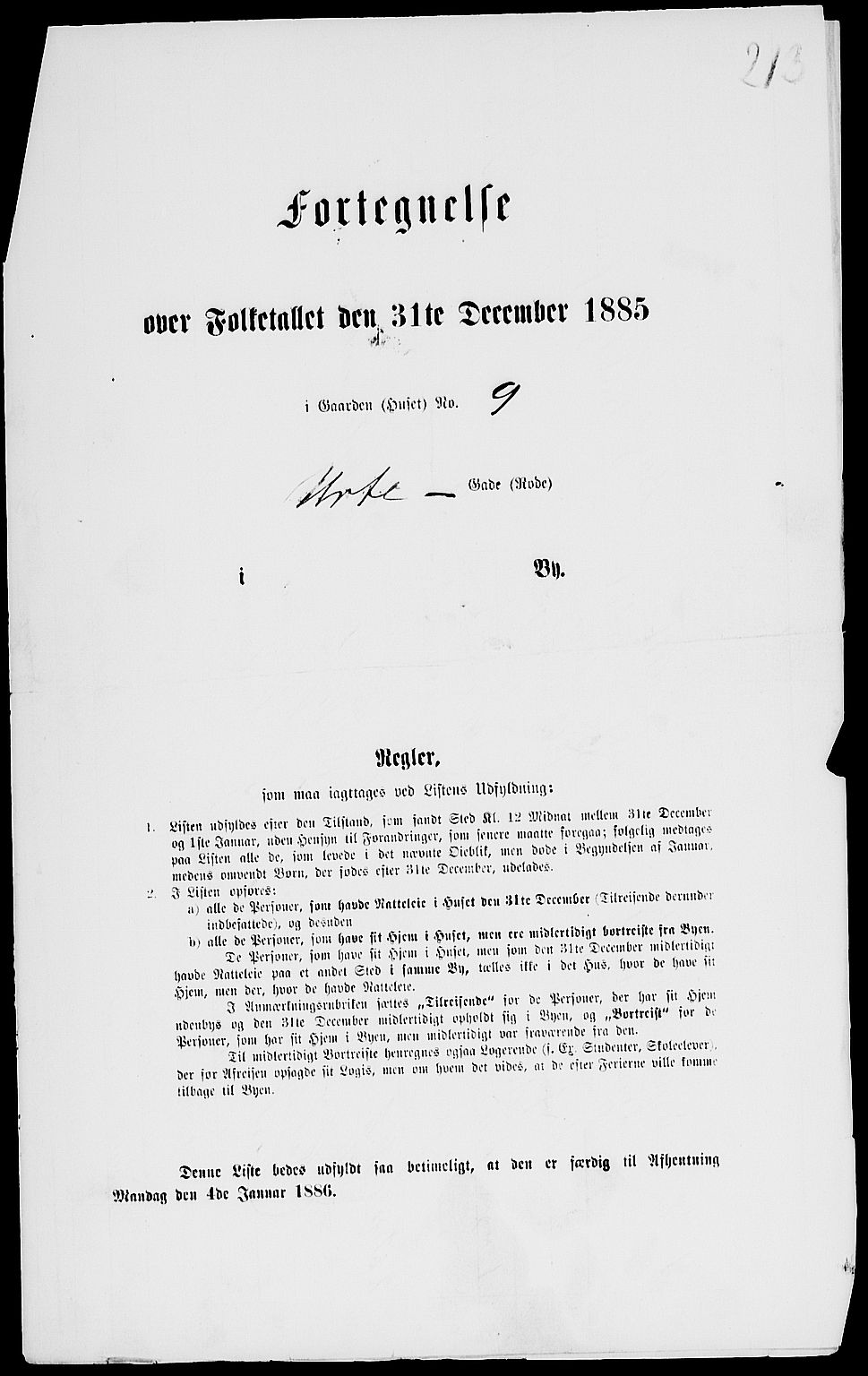 RA, 1885 census for 0301 Kristiania, 1885, p. 7311