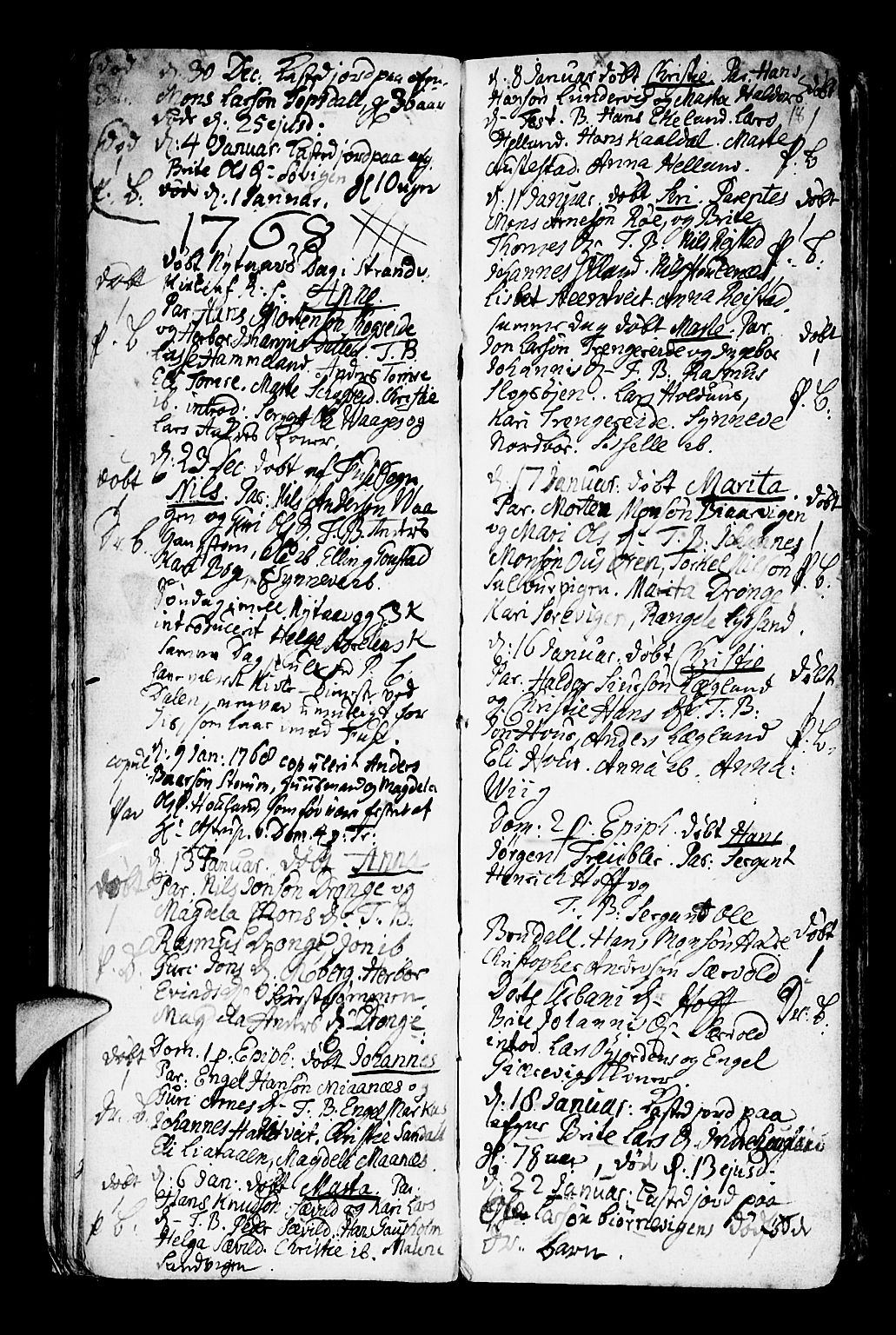 Os sokneprestembete, SAB/A-99929: Parish register (official) no. A 9, 1766-1779, p. 18