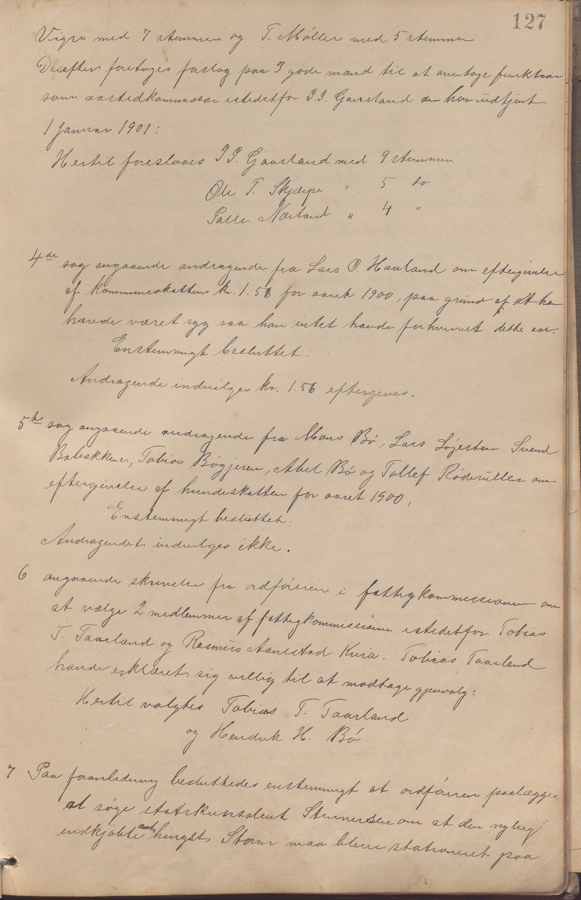 Nærbø kommune- Formannskapet, IKAR/K-101000/A/L0001: Møtebok, 1891-1905, p. 127a