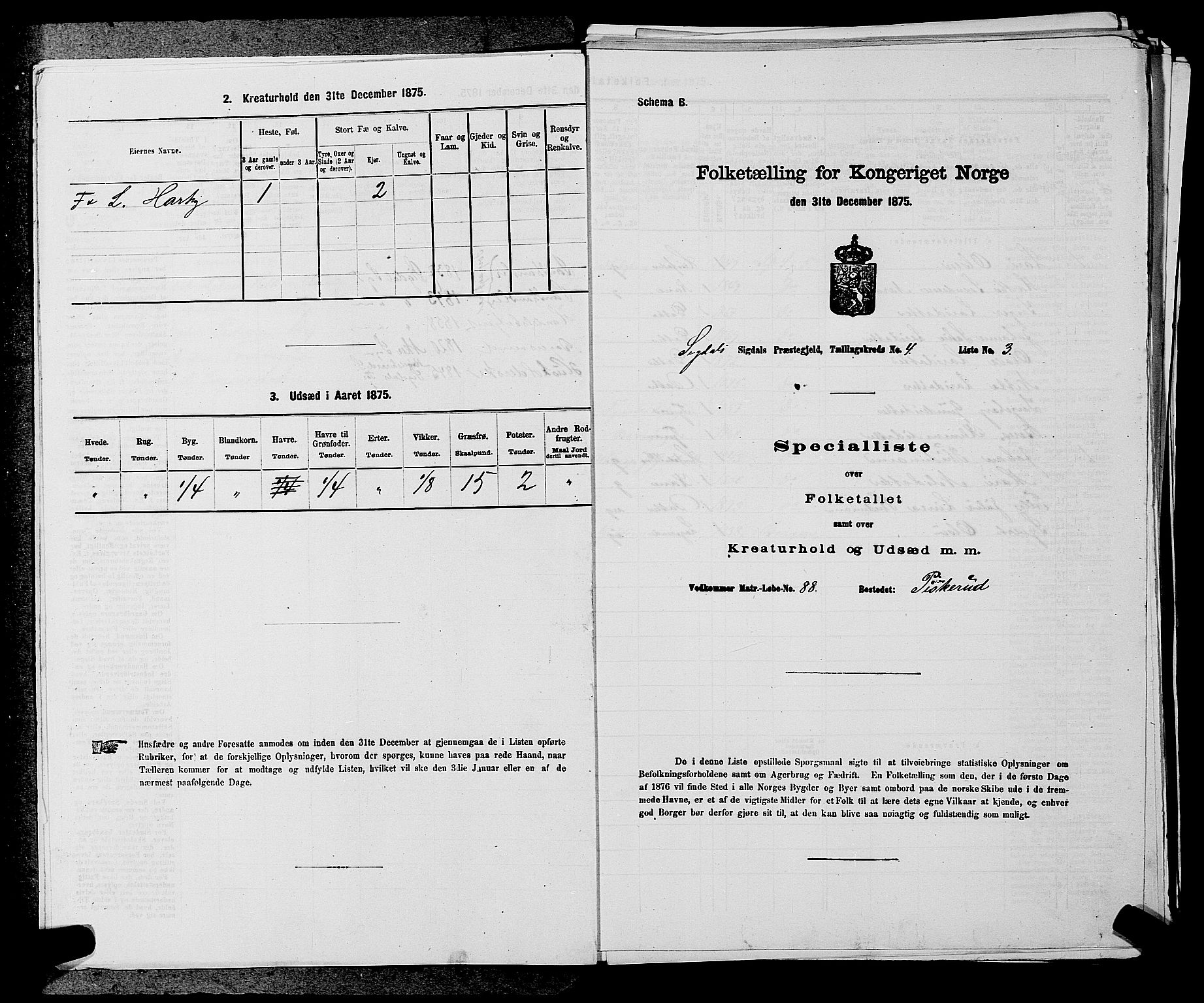 SAKO, 1875 census for 0621P Sigdal, 1875, p. 570