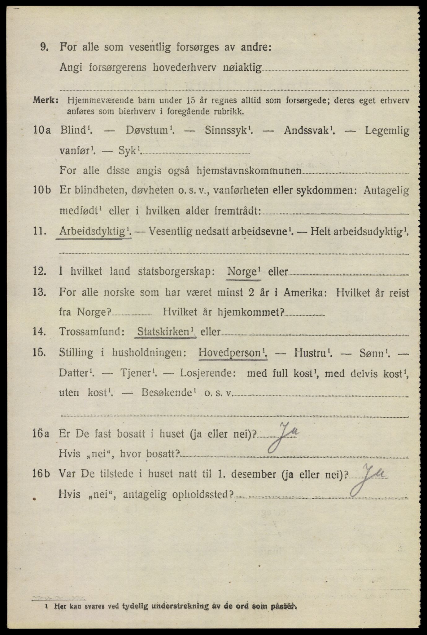 SAO, 1920 census for Høland, 1920, p. 9958