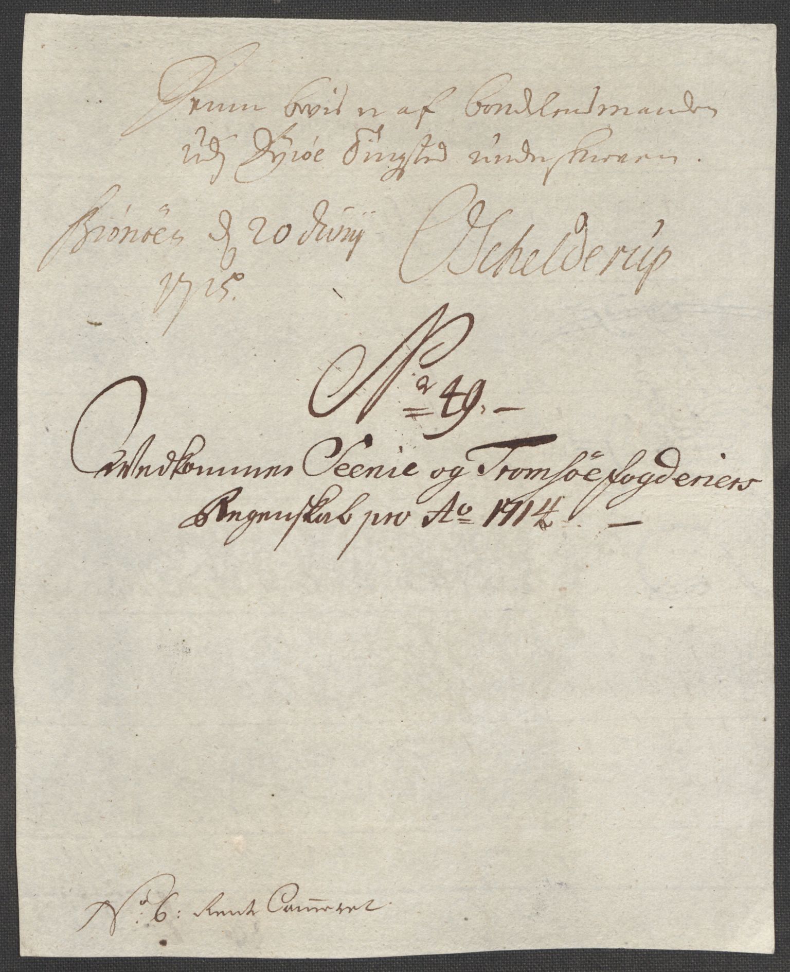 Rentekammeret inntil 1814, Reviderte regnskaper, Fogderegnskap, RA/EA-4092/R68/L4760: Fogderegnskap Senja og Troms, 1714, p. 274