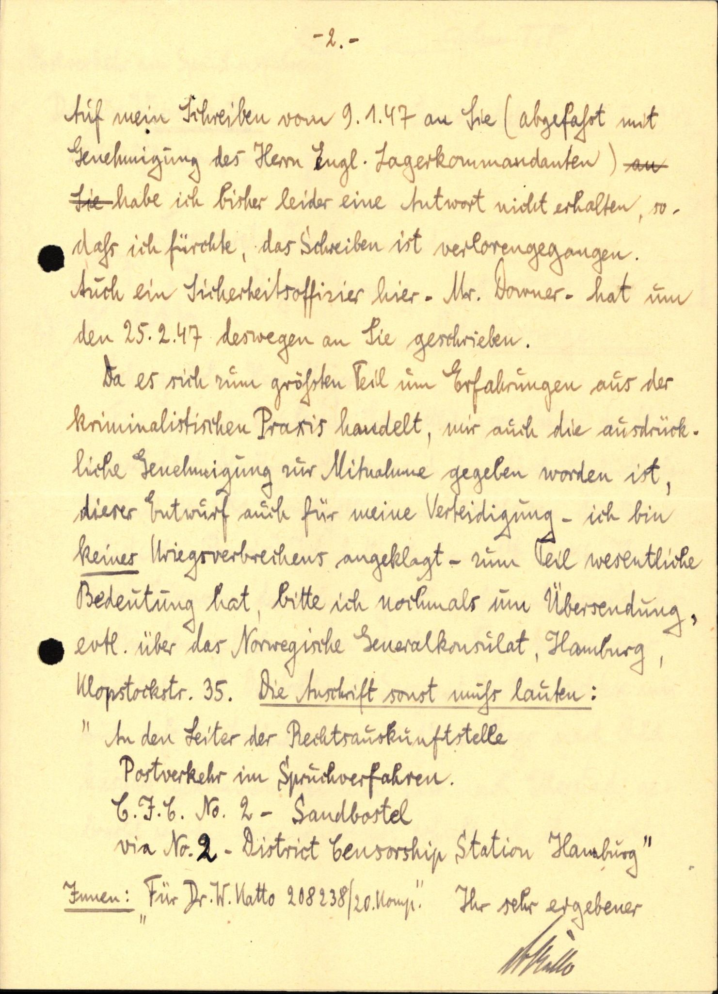 Forsvaret, Forsvarets overkommando II, AV/RA-RAFA-3915/D/Db/L0015: CI Questionaires. Tyske okkupasjonsstyrker i Norge. Tyskere., 1945-1946, p. 487