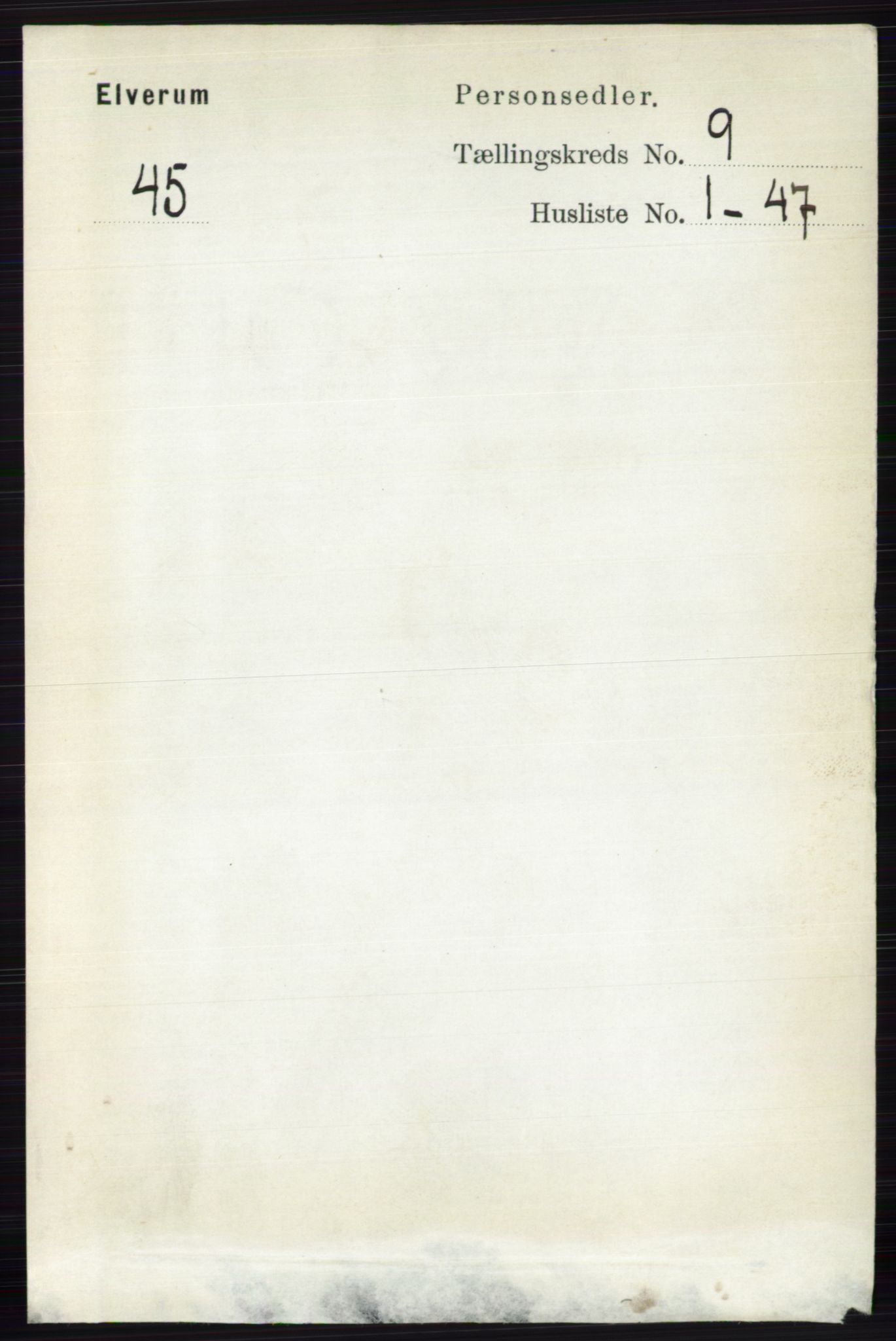 RA, 1891 census for 0427 Elverum, 1891, p. 7684