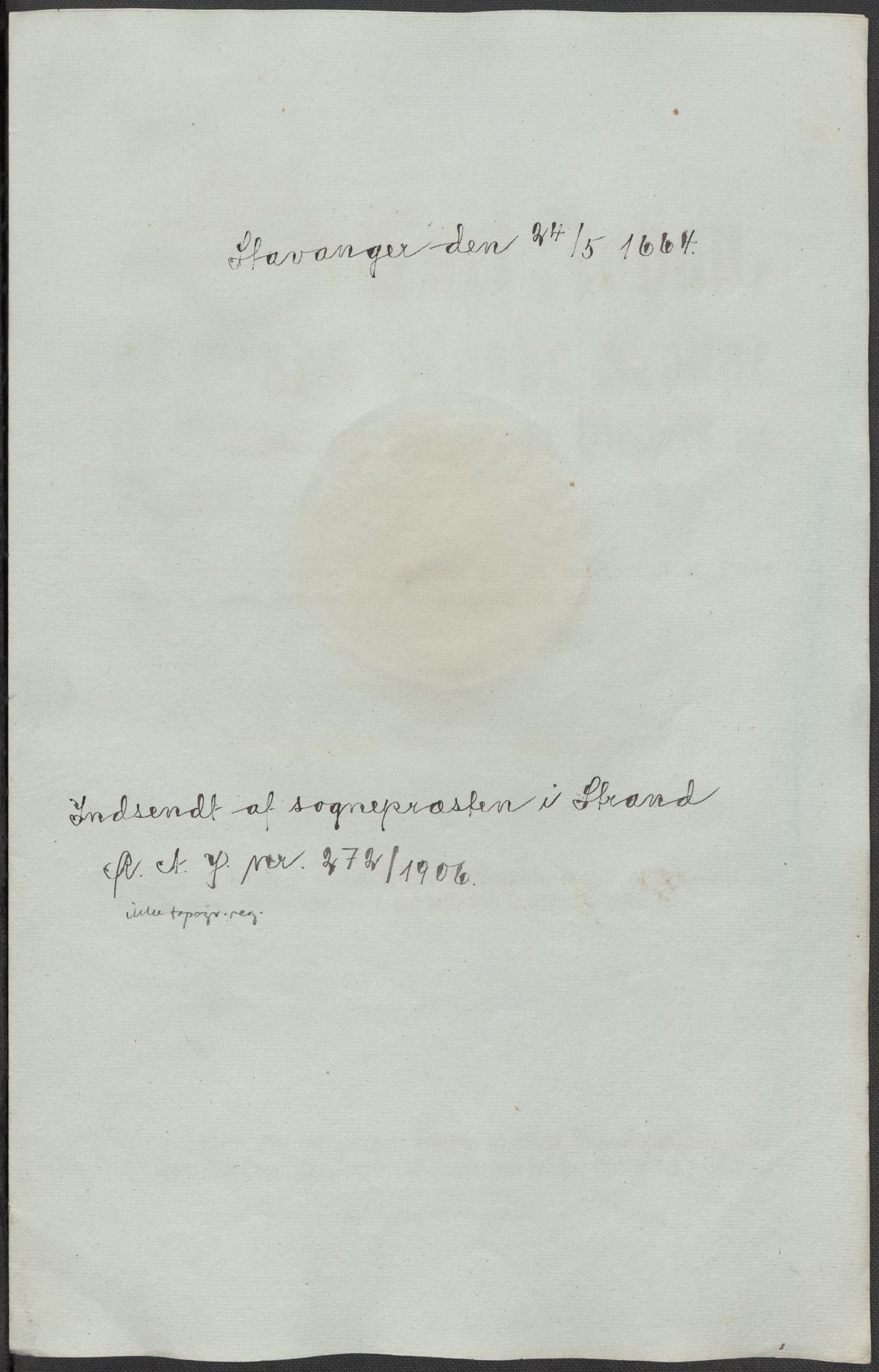 Riksarkivets diplomsamling, AV/RA-EA-5965/F15/L0031: Prestearkiv - Aust-Agder, Vest-Agder og Rogaland, 1575-1768, p. 157