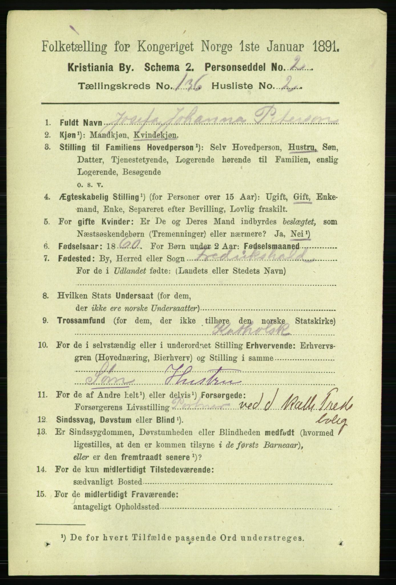 RA, 1891 census for 0301 Kristiania, 1891, p. 75328