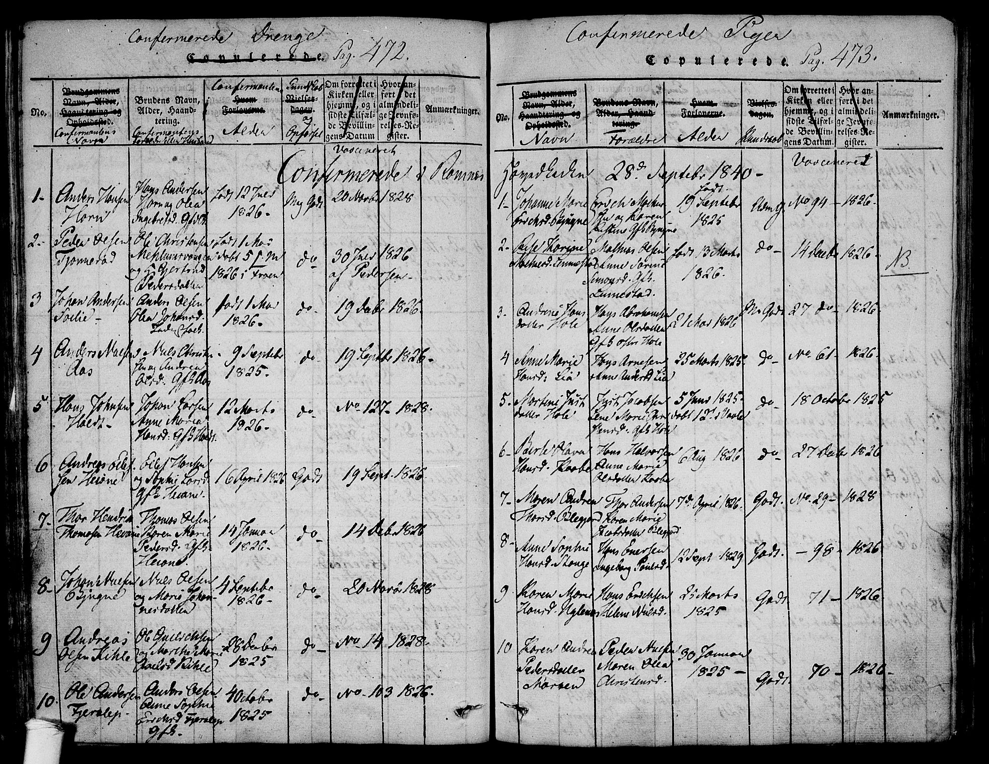 Ramnes kirkebøker, SAKO/A-314/F/Fa/L0004: Parish register (official) no. I 4, 1813-1840, p. 472-473