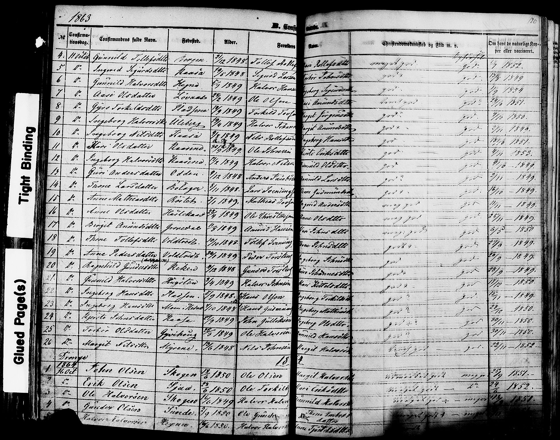 Sauherad kirkebøker, SAKO/A-298/F/Fa/L0007: Parish register (official) no. I 7, 1851-1873, p. 120
