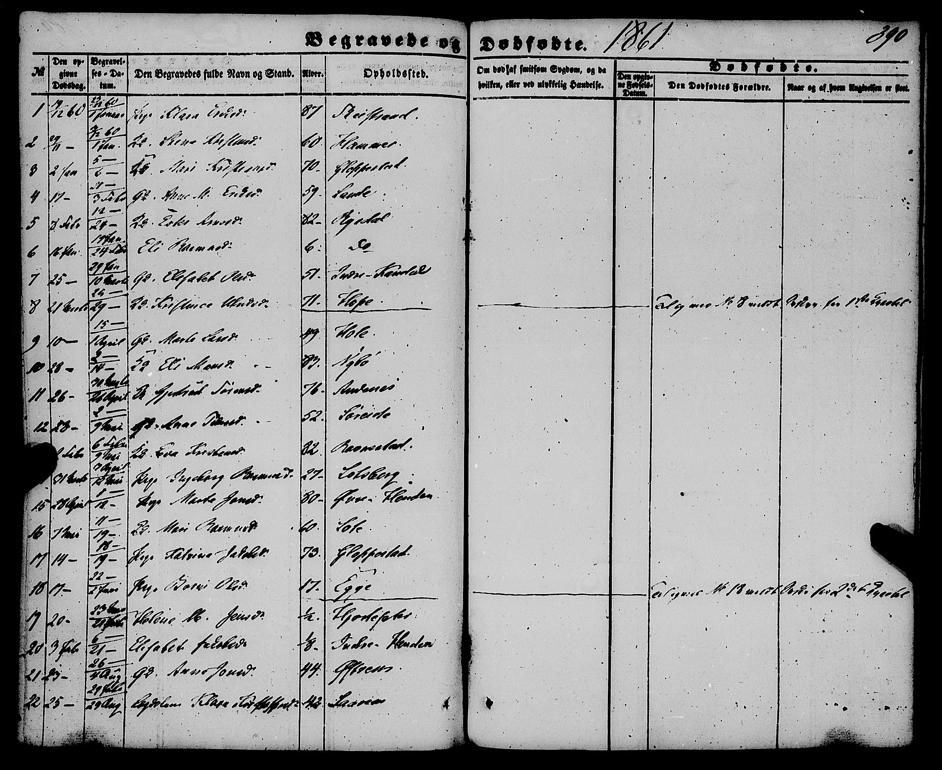 Gloppen sokneprestembete, AV/SAB-A-80101/H/Haa/Haaa/L0009: Parish register (official) no. A 9, 1855-1870, p. 390