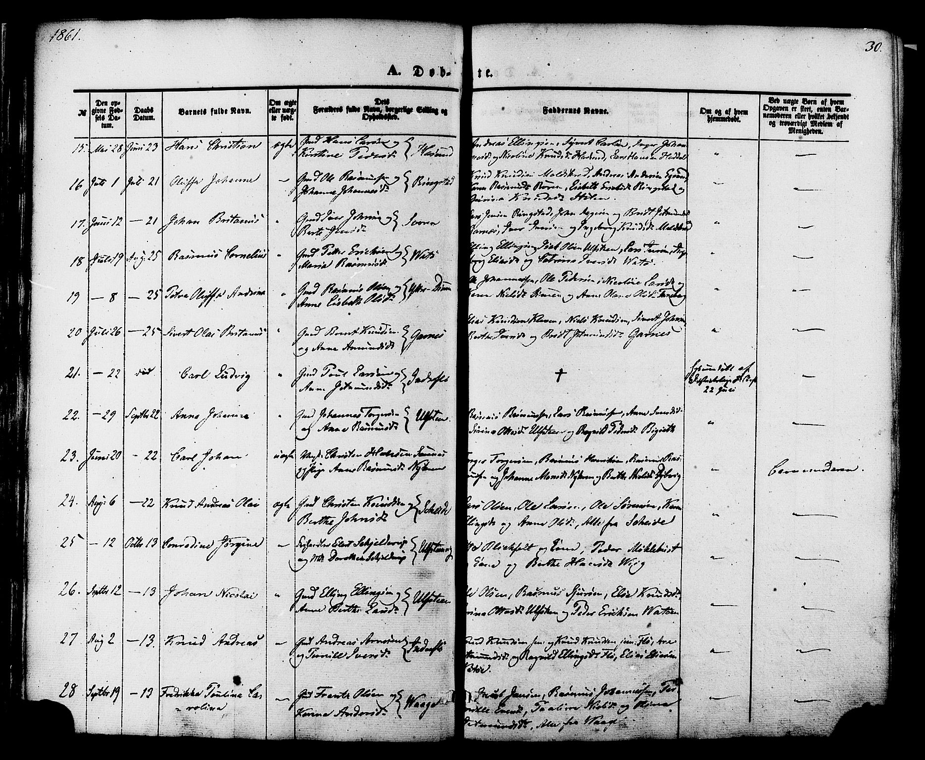 Ministerialprotokoller, klokkerbøker og fødselsregistre - Møre og Romsdal, AV/SAT-A-1454/509/L0105: Parish register (official) no. 509A03, 1848-1882, p. 30