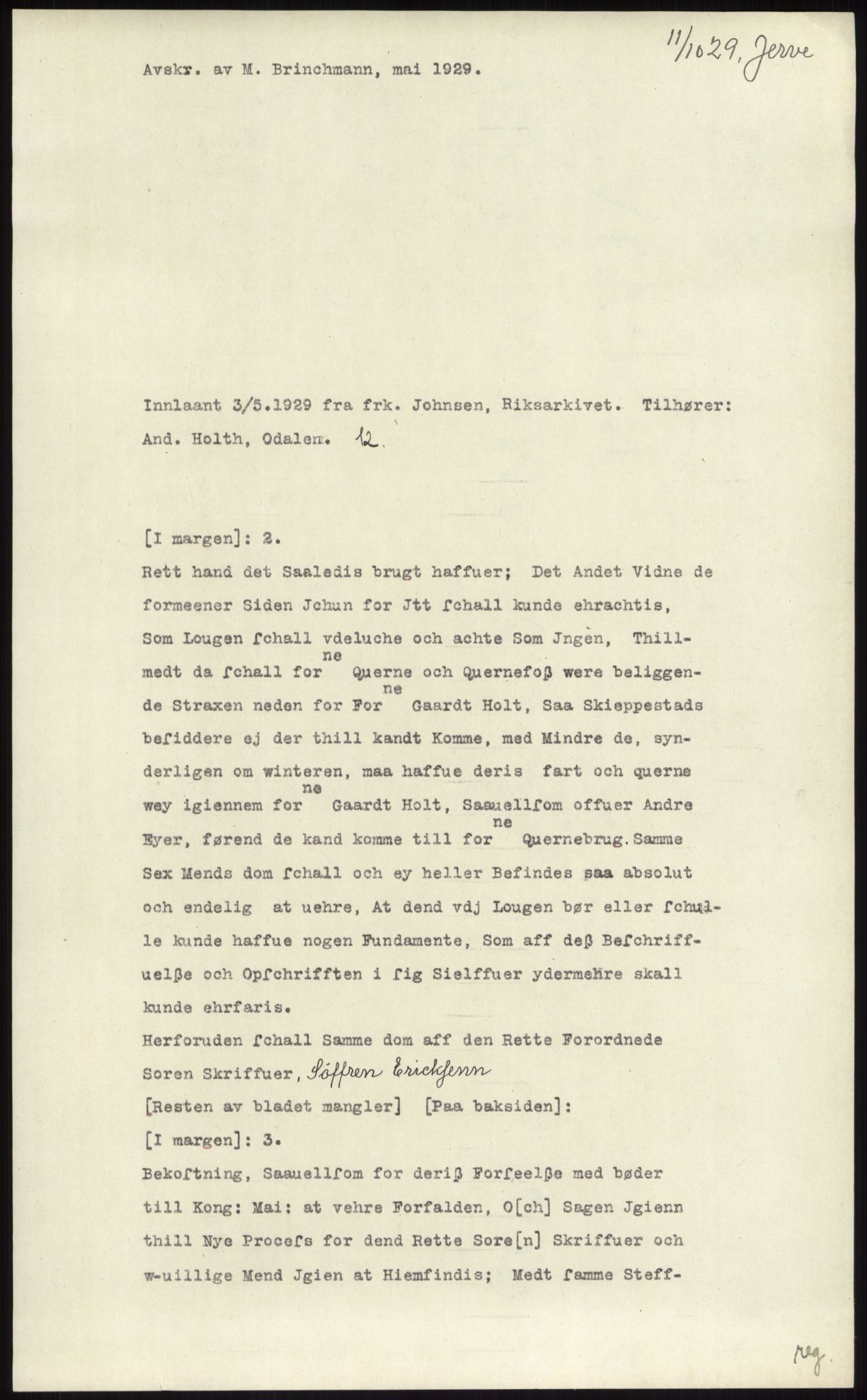 Samlinger til kildeutgivelse, Diplomavskriftsamlingen, RA/EA-4053/H/Ha, p. 1483