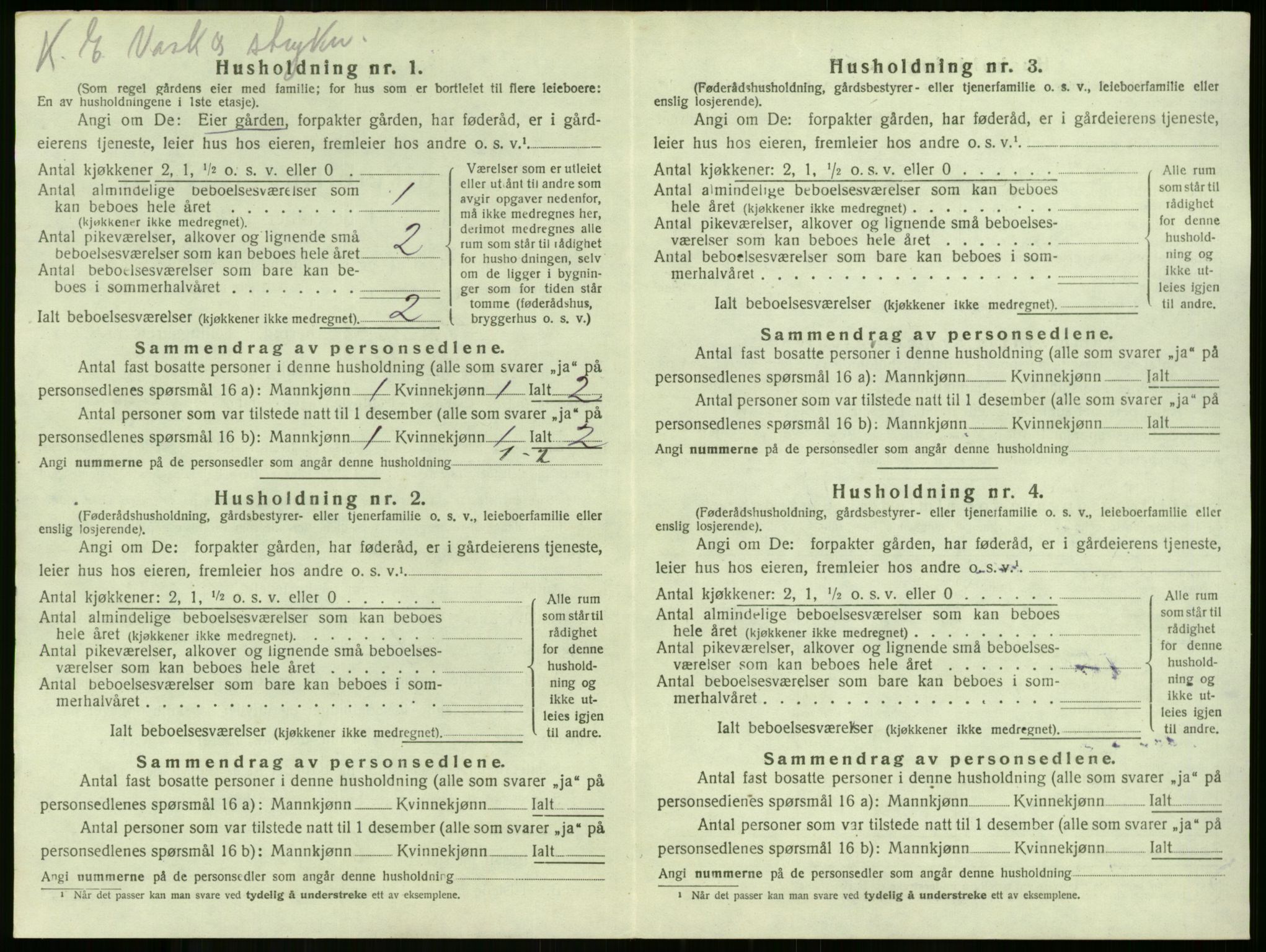 SAKO, 1920 census for Stokke, 1920, p. 262