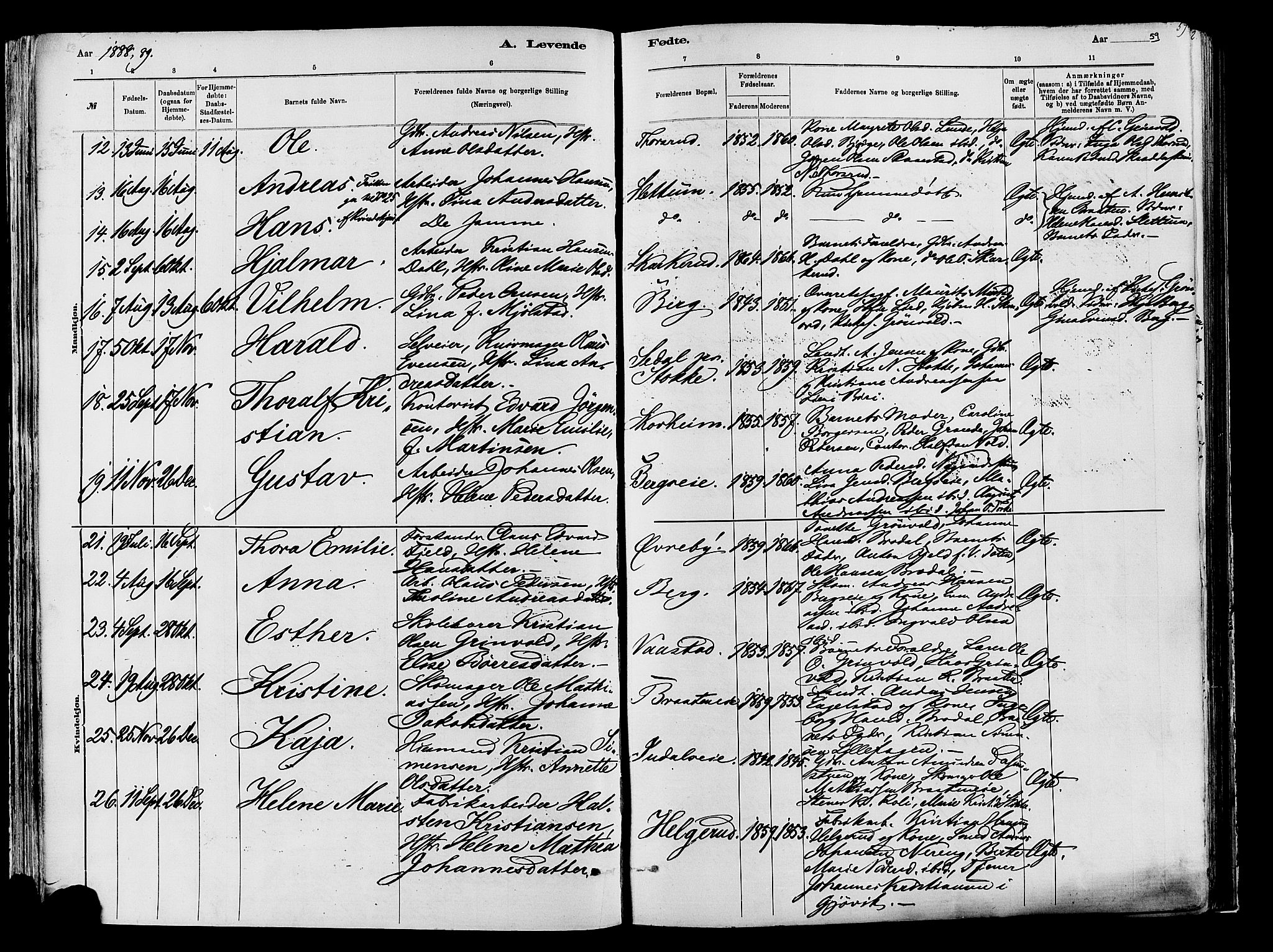 Vardal prestekontor, SAH/PREST-100/H/Ha/Haa/L0009: Parish register (official) no. 9, 1878-1892, p. 59