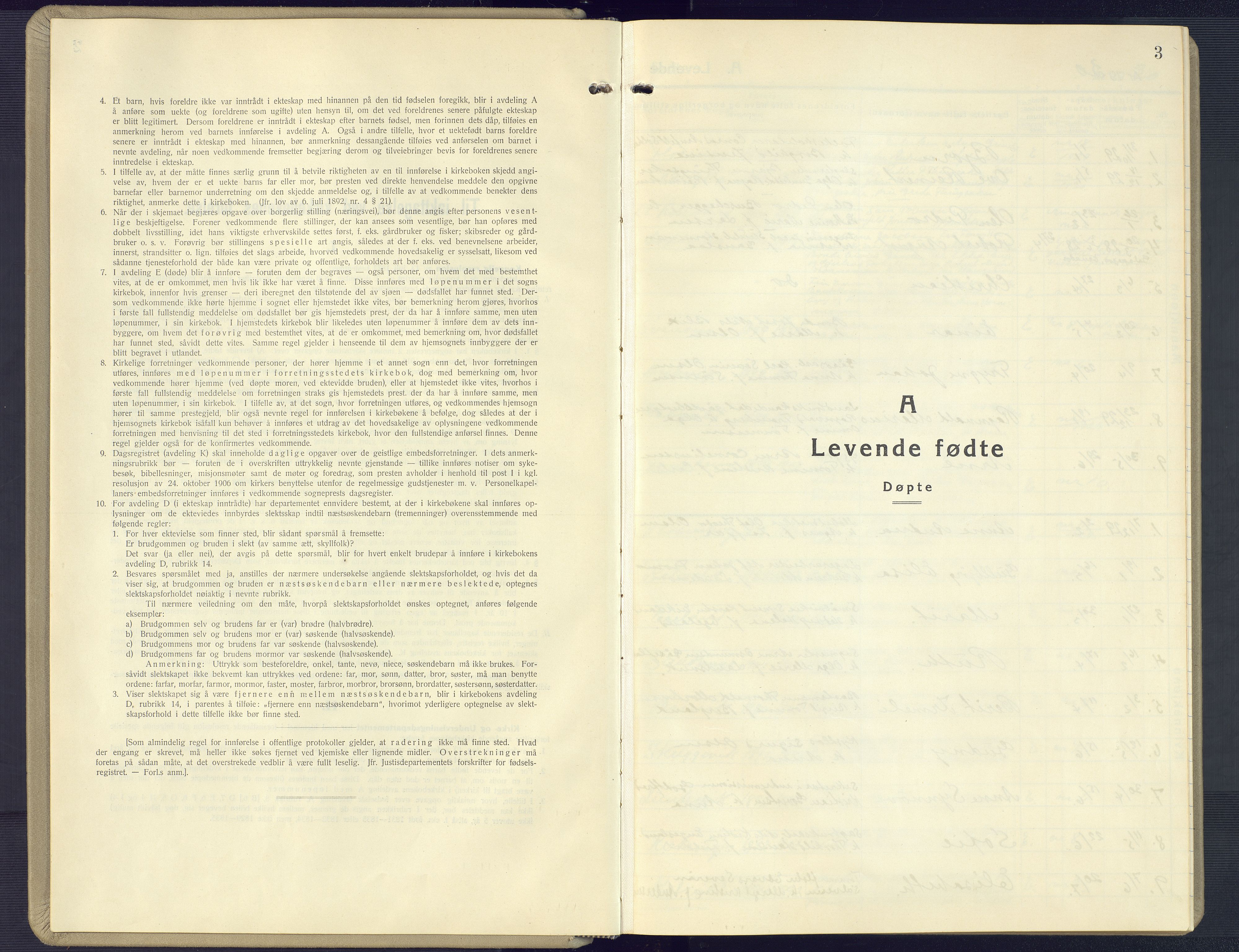 Vestre Moland sokneprestkontor, SAK/1111-0046/F/Fb/Fbb/L0008: Parish register (copy) no. B 8, 1930-1966, p. 3