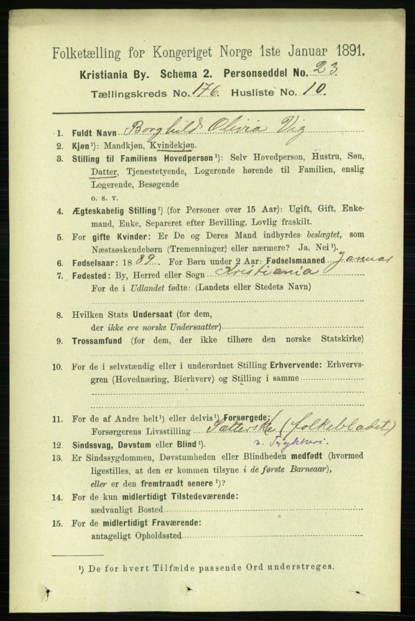 RA, 1891 census for 0301 Kristiania, 1891, p. 105929