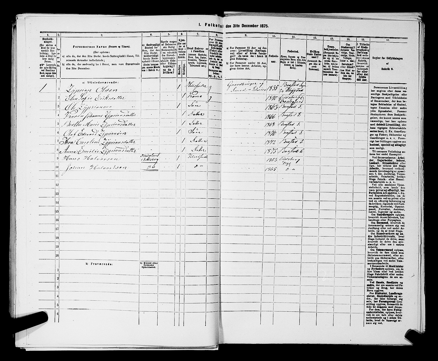 RA, 1875 census for 0122P Trøgstad, 1875, p. 1176