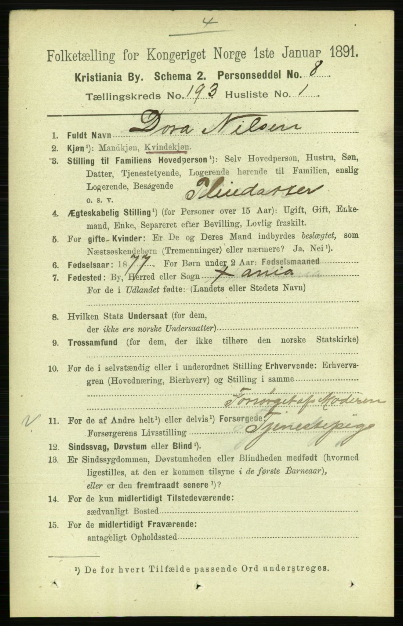 RA, 1891 census for 0301 Kristiania, 1891, p. 116132