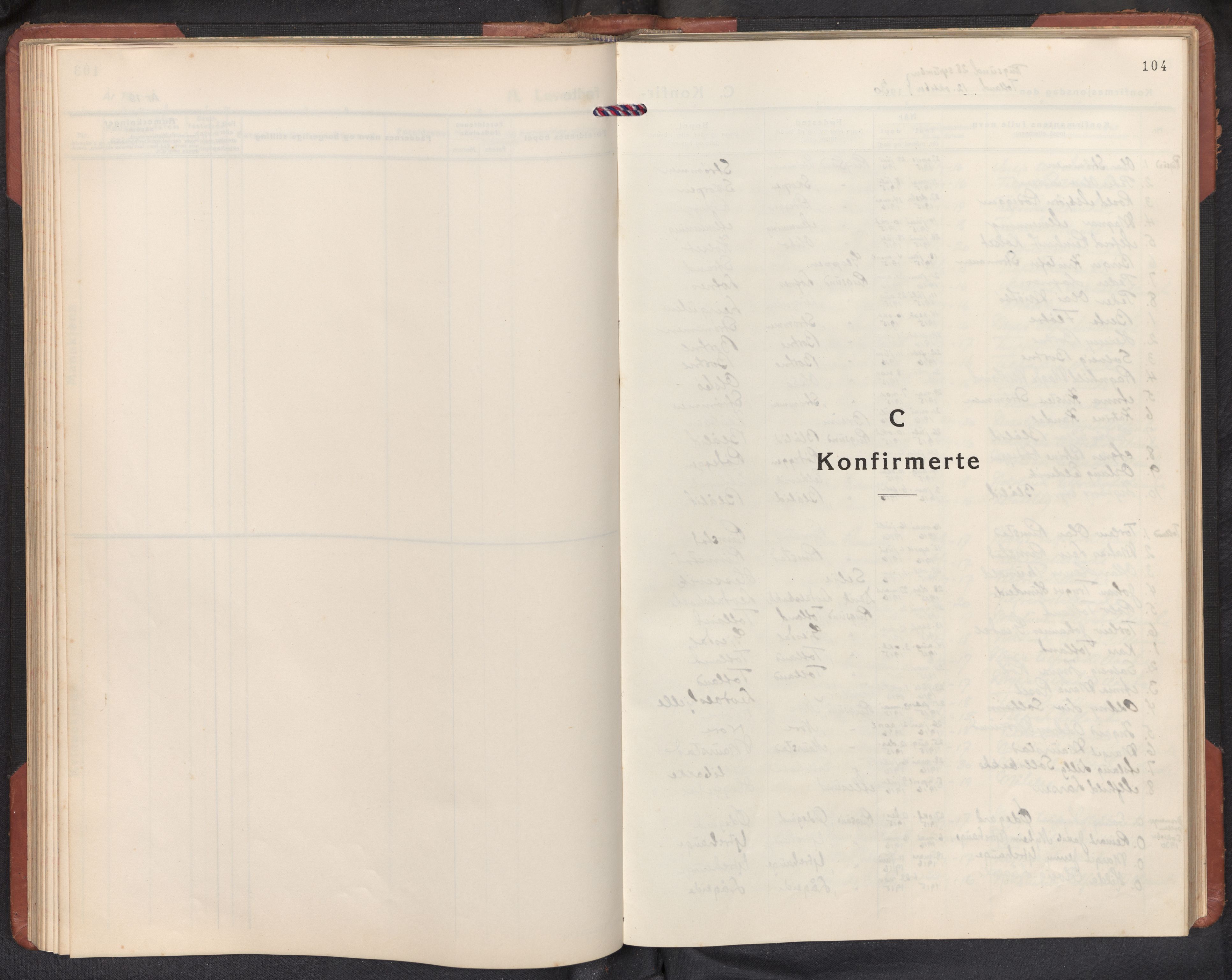 Davik sokneprestembete, AV/SAB-A-79701/H/Hab/Habc/L0004: Parish register (copy) no. C 4, 1930-1952, p. 103b-104a