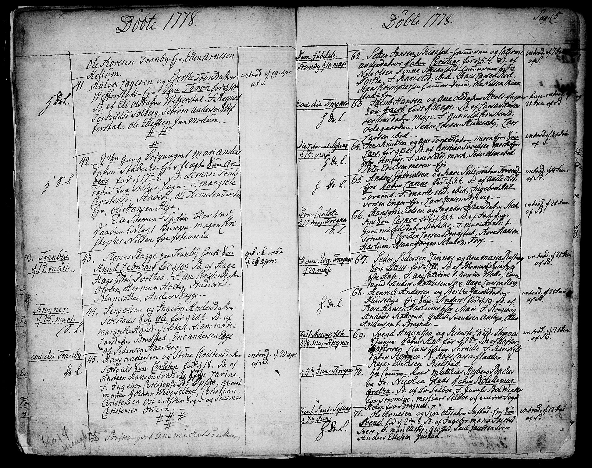 Lier kirkebøker, SAKO/A-230/F/Fa/L0006: Parish register (official) no. I 6, 1777-1794, p. 5