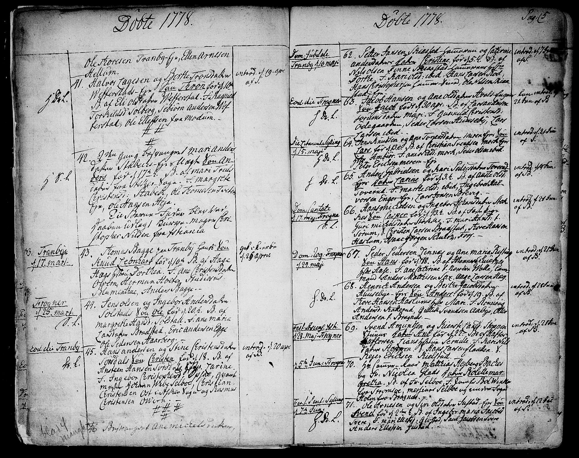 Lier kirkebøker, AV/SAKO-A-230/F/Fa/L0006: Parish register (official) no. I 6, 1777-1794, p. 5