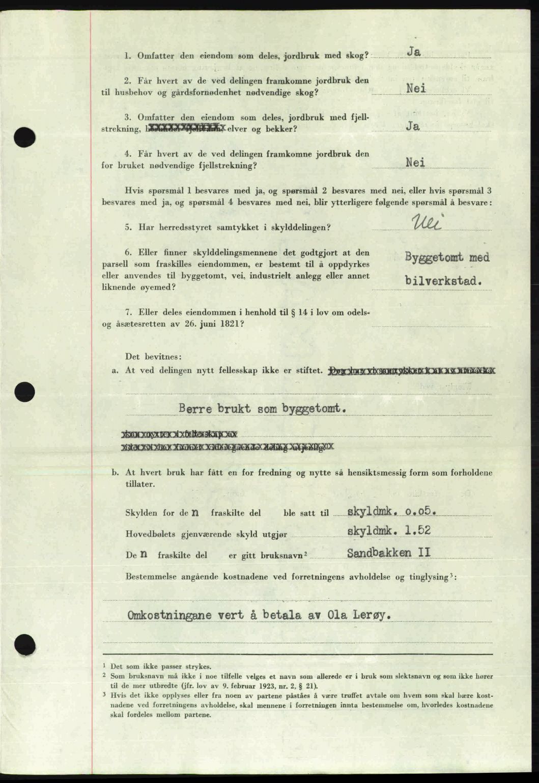 Indre Sogn tingrett, AV/SAB-A-3301/1/G/Gb/Gbb/L0010: Mortgage book no. A10, 1949-1949, Diary no: : 370/1949