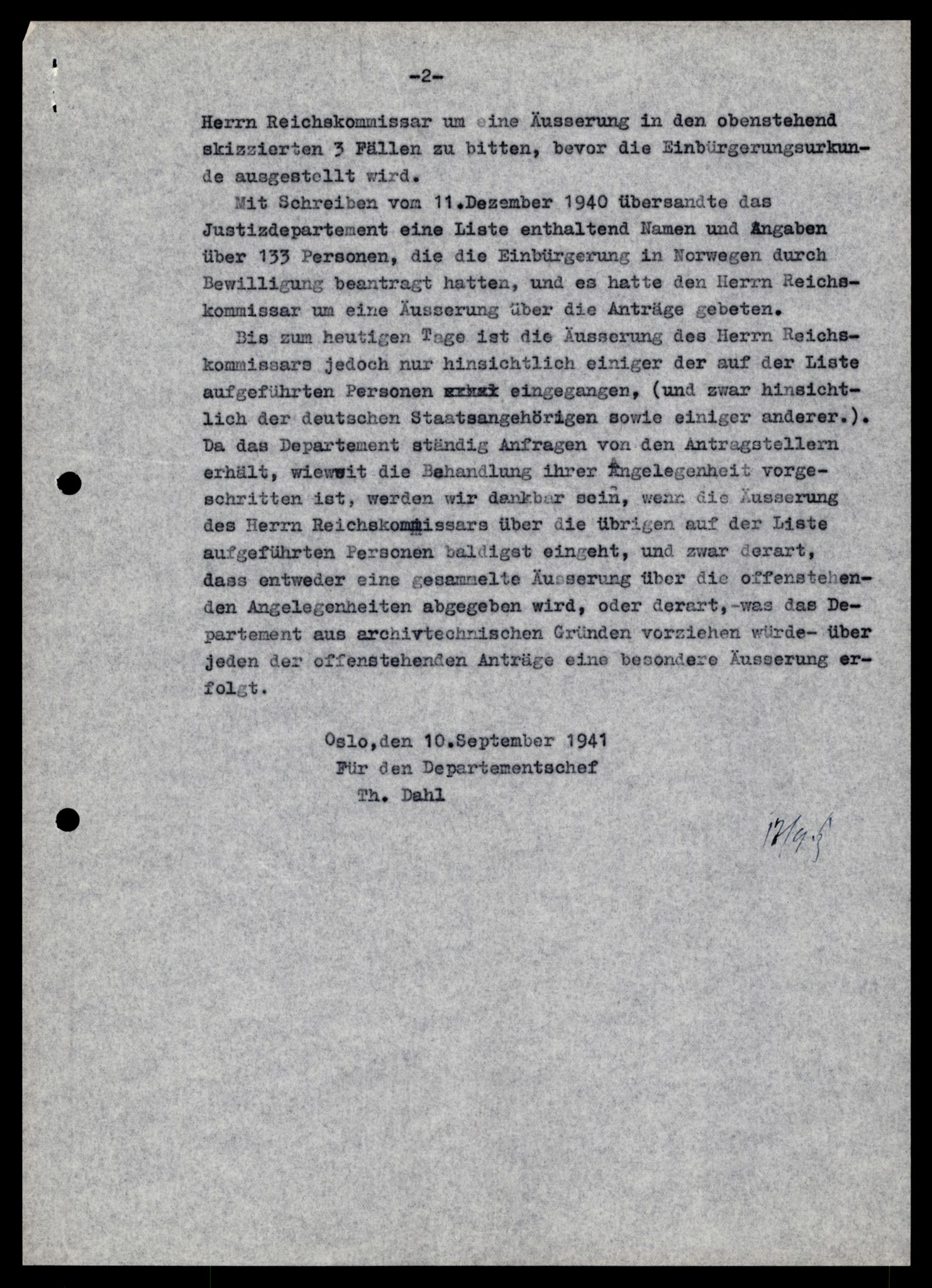 Forsvarets Overkommando. 2 kontor. Arkiv 11.4. Spredte tyske arkivsaker, AV/RA-RAFA-7031/D/Dar/Darb/L0013: Reichskommissariat - Hauptabteilung Vervaltung, 1917-1942, p. 1427