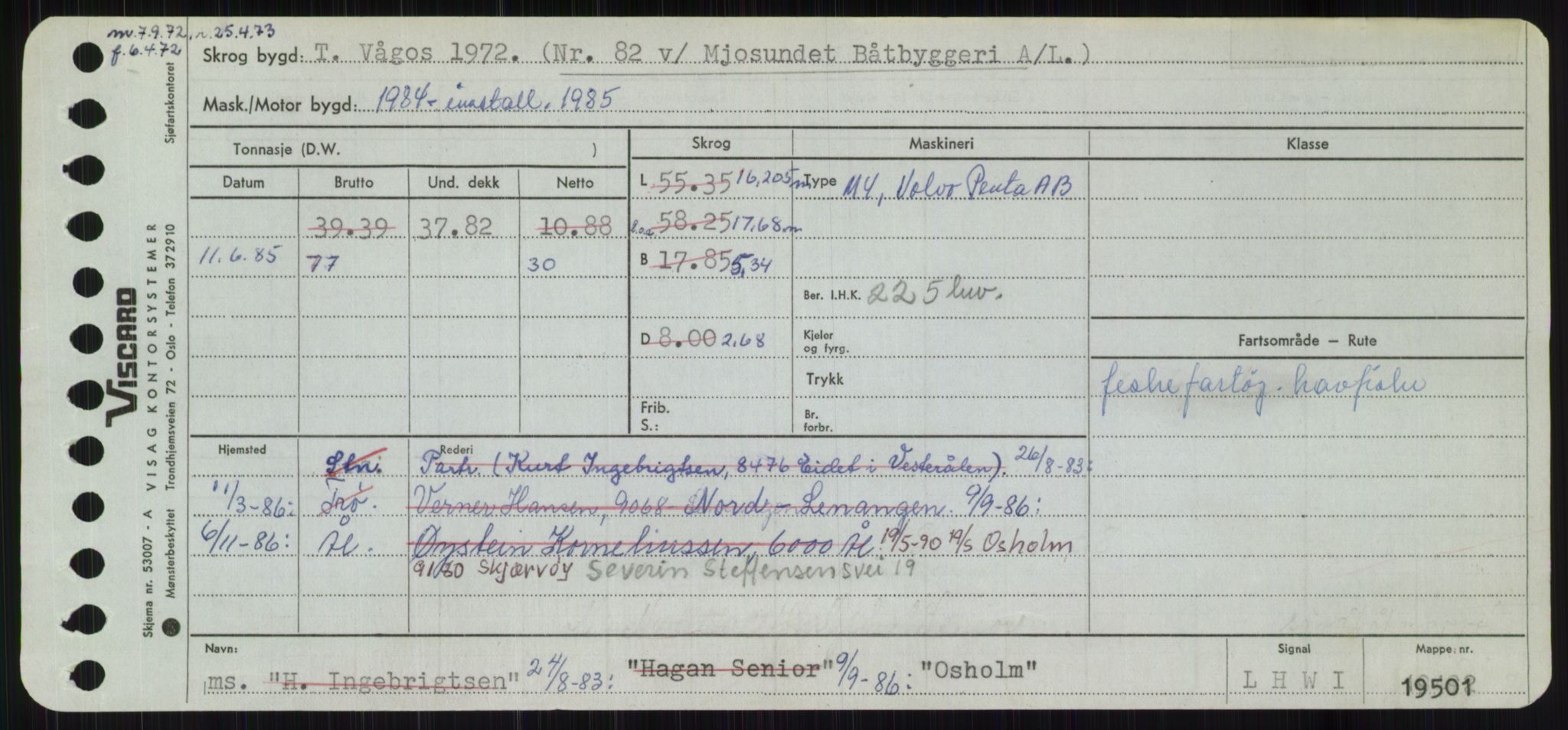 Sjøfartsdirektoratet med forløpere, Skipsmålingen, AV/RA-S-1627/H/Ha/L0004/0002: Fartøy, Mas-R / Fartøy, Odin-R, p. 129