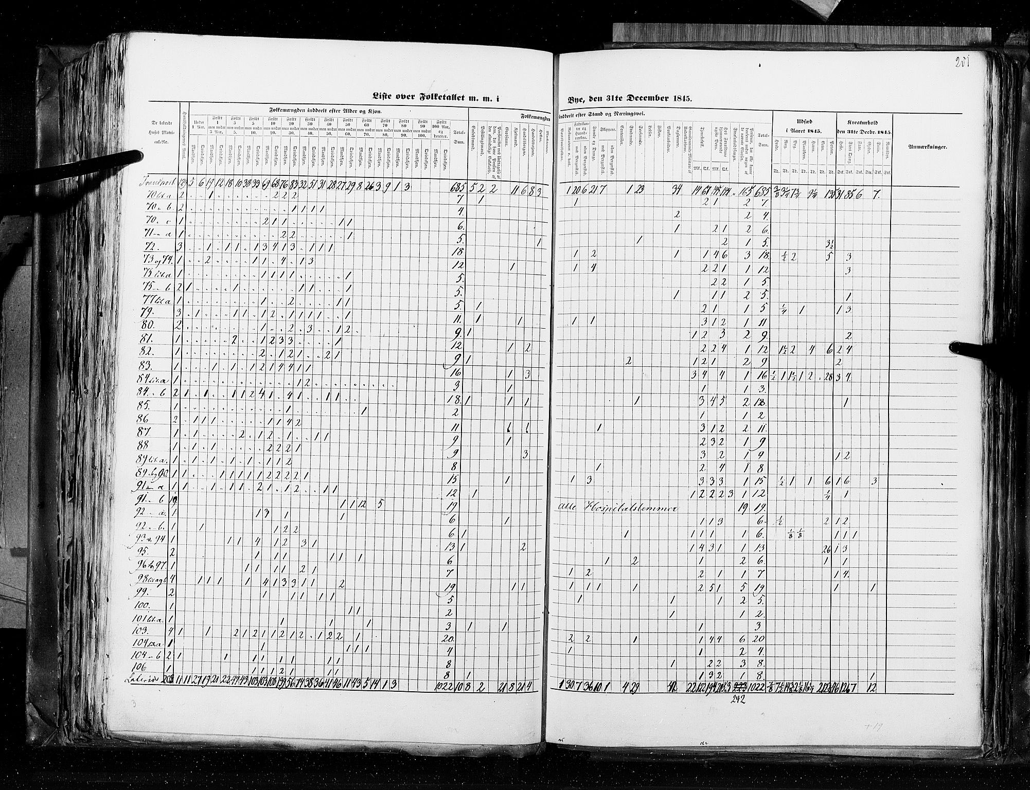 RA, Census 1845, vol. 10: Cities, 1845, p. 281