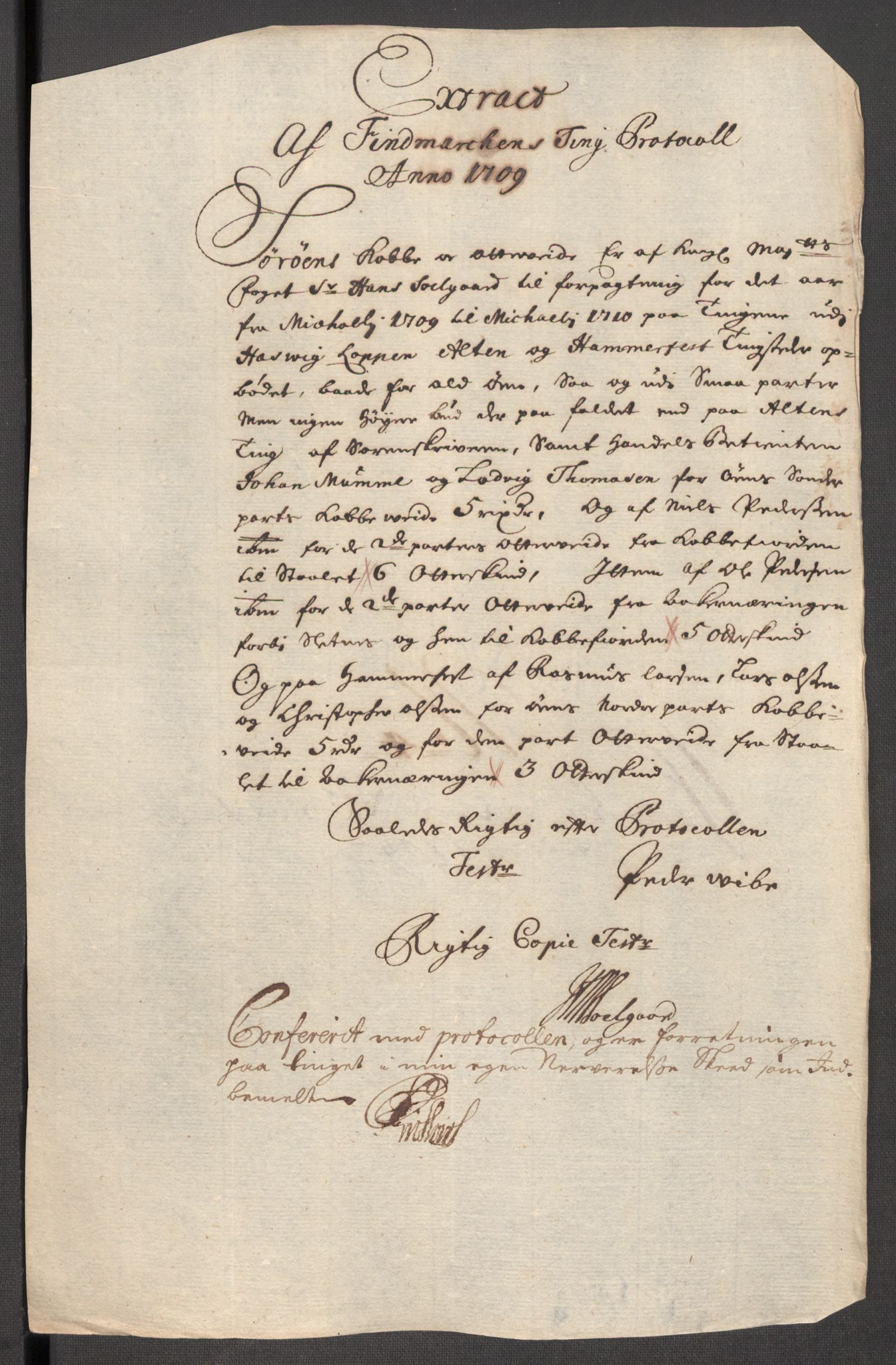 Rentekammeret inntil 1814, Reviderte regnskaper, Fogderegnskap, AV/RA-EA-4092/R69/L4855: Fogderegnskap Finnmark/Vardøhus, 1709-1712, p. 48
