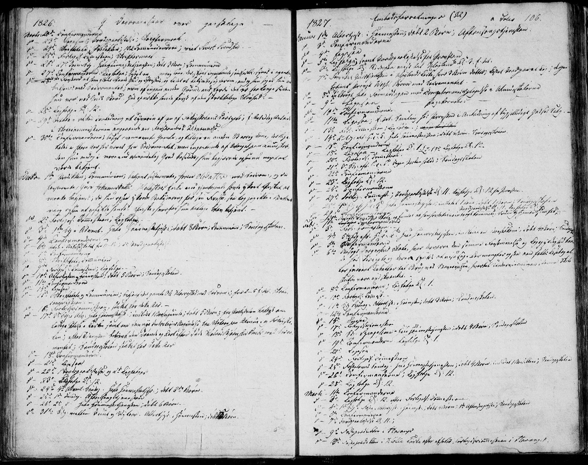 Domkirken sokneprestkontor, AV/SAST-A-101812/001/30/30BA/L0013: Parish register (official) no. A 12, 1823-1861, p. 106