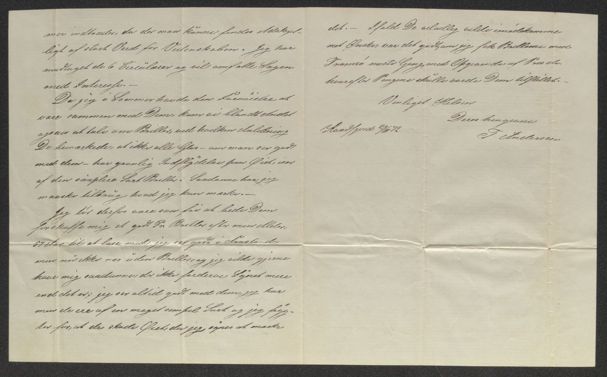 Tromsø Museum, AV/SATØ-S-0162/D/Db/L0032: Journalsaker og innkomne brev, 1872-1878, p. 26