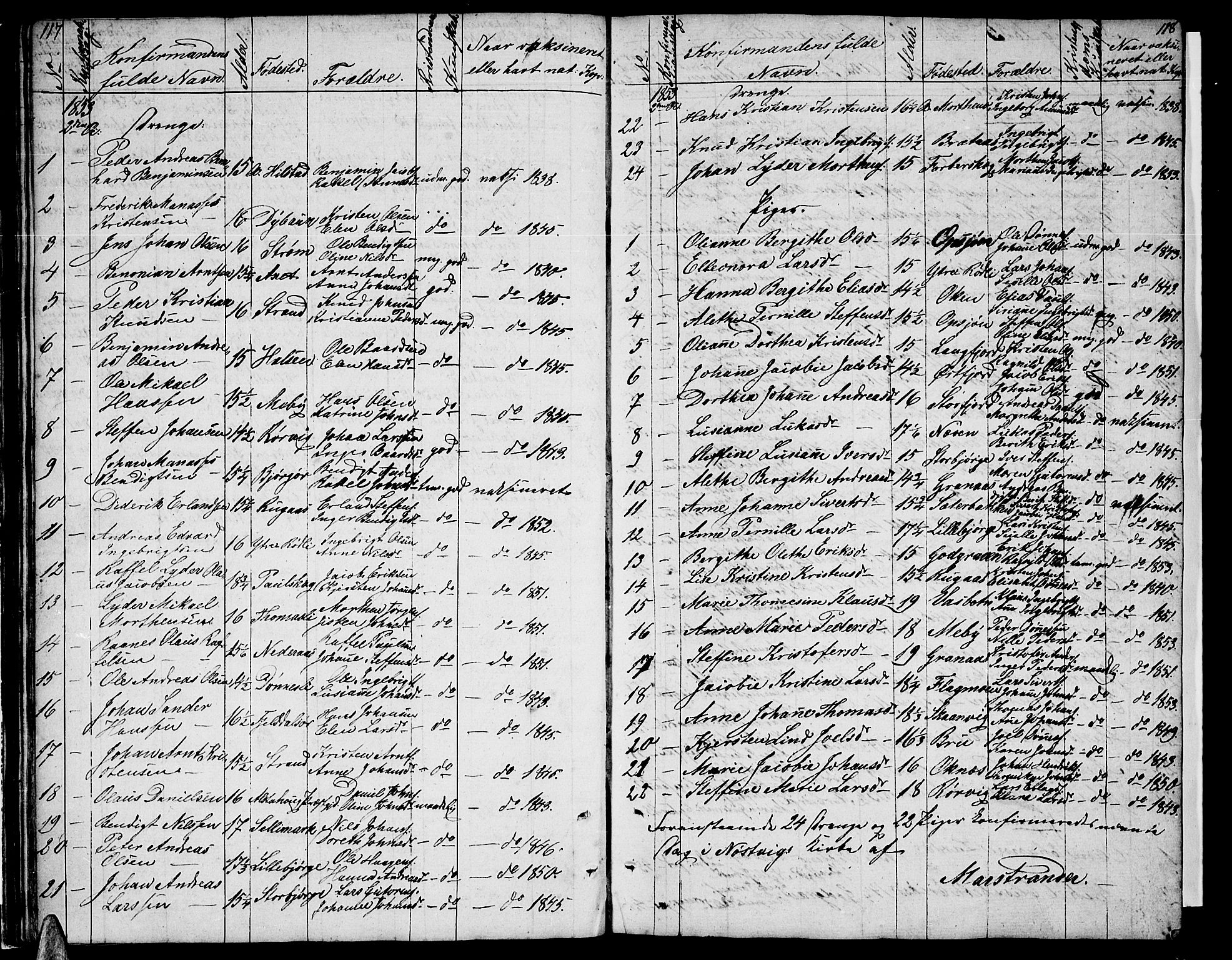Ministerialprotokoller, klokkerbøker og fødselsregistre - Nordland, AV/SAT-A-1459/814/L0228: Parish register (copy) no. 814C01, 1838-1858, p. 117-118