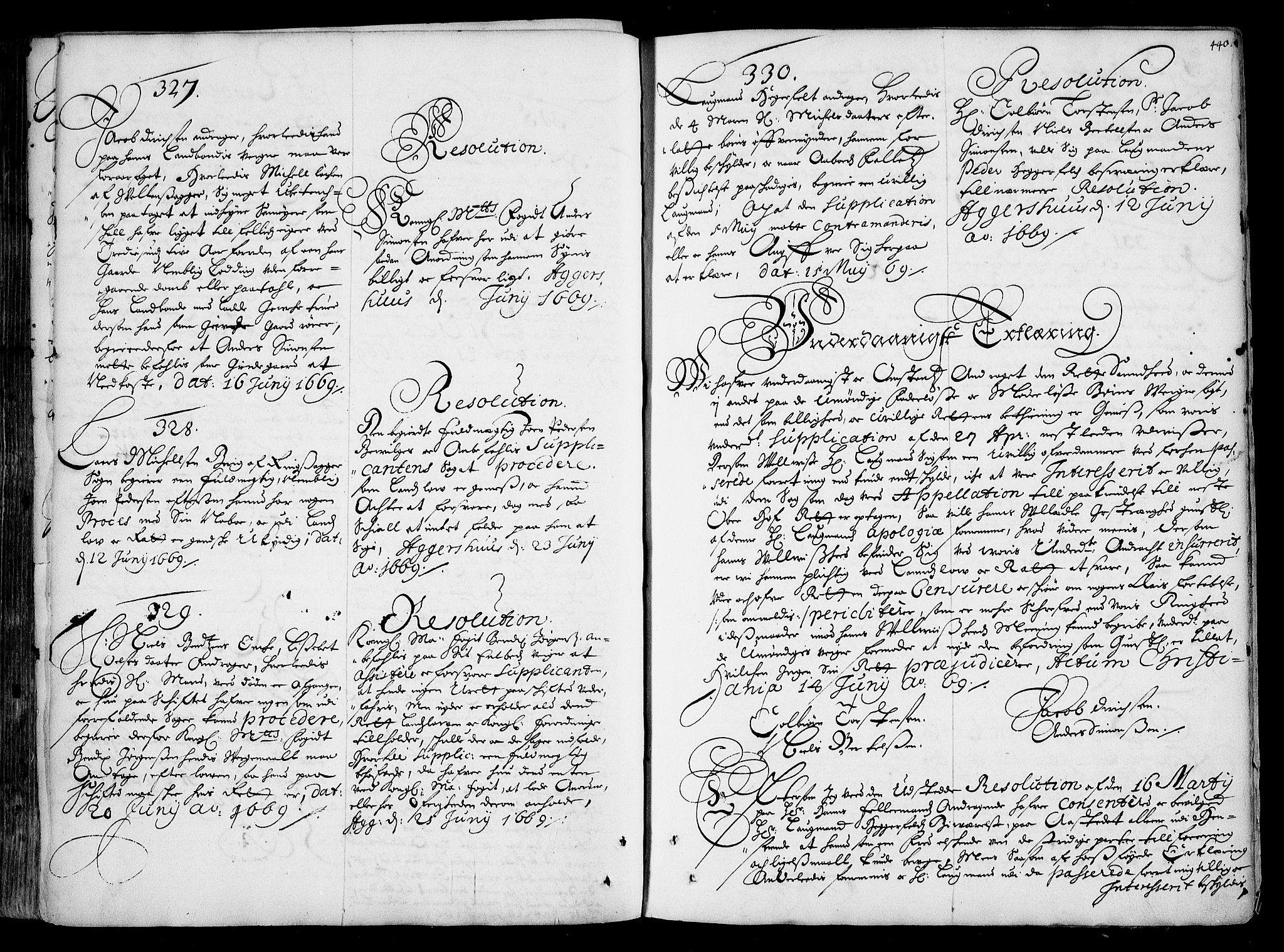 Stattholderembetet 1572-1771, AV/RA-EA-2870/Ad/L0001: Supplikasjons- og resolusjonsprotokoll, 1662-1669, p. 439b-440a