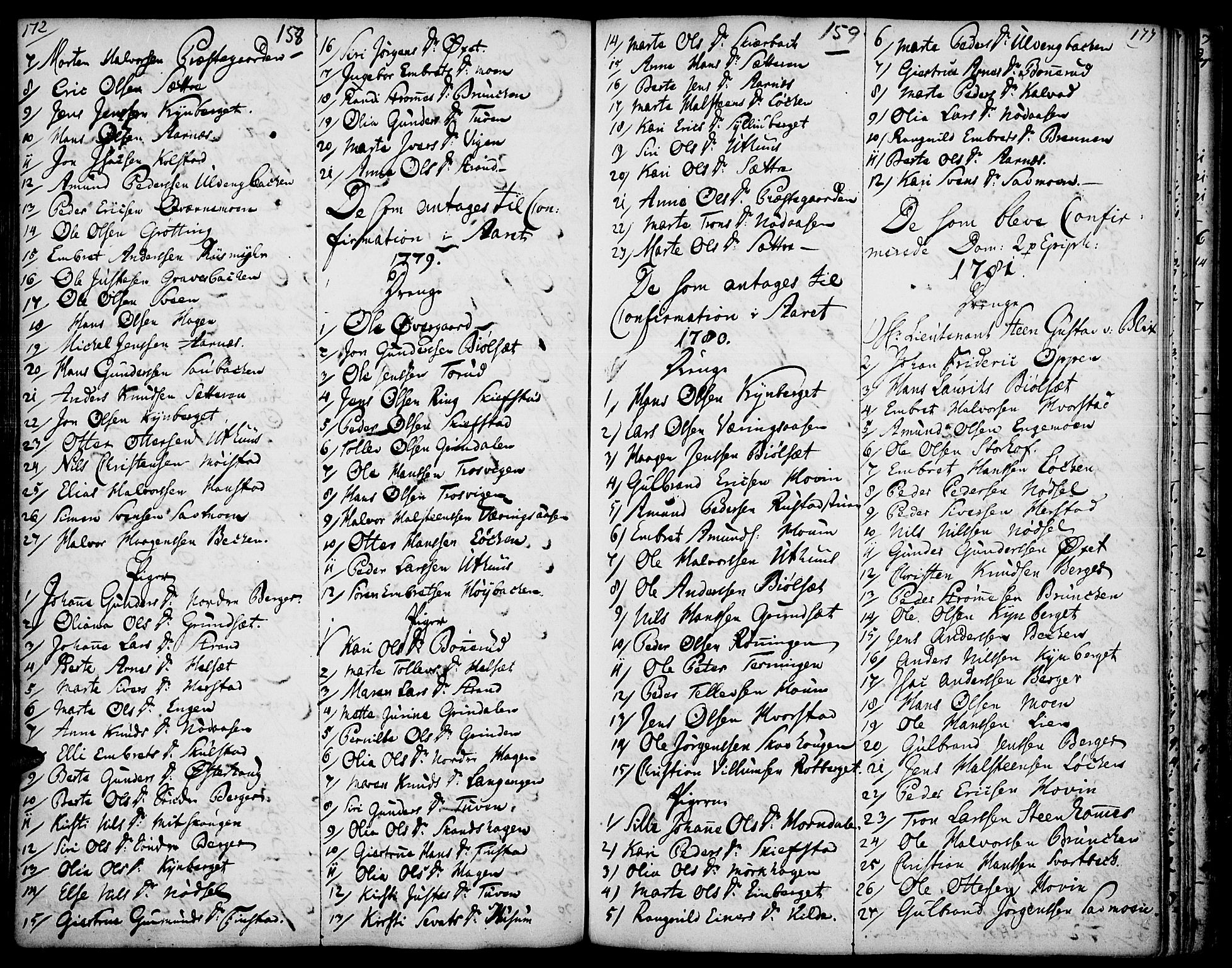 Elverum prestekontor, SAH/PREST-044/H/Ha/Haa/L0005: Parish register (official) no. 5, 1777-1793, p. 158-159
