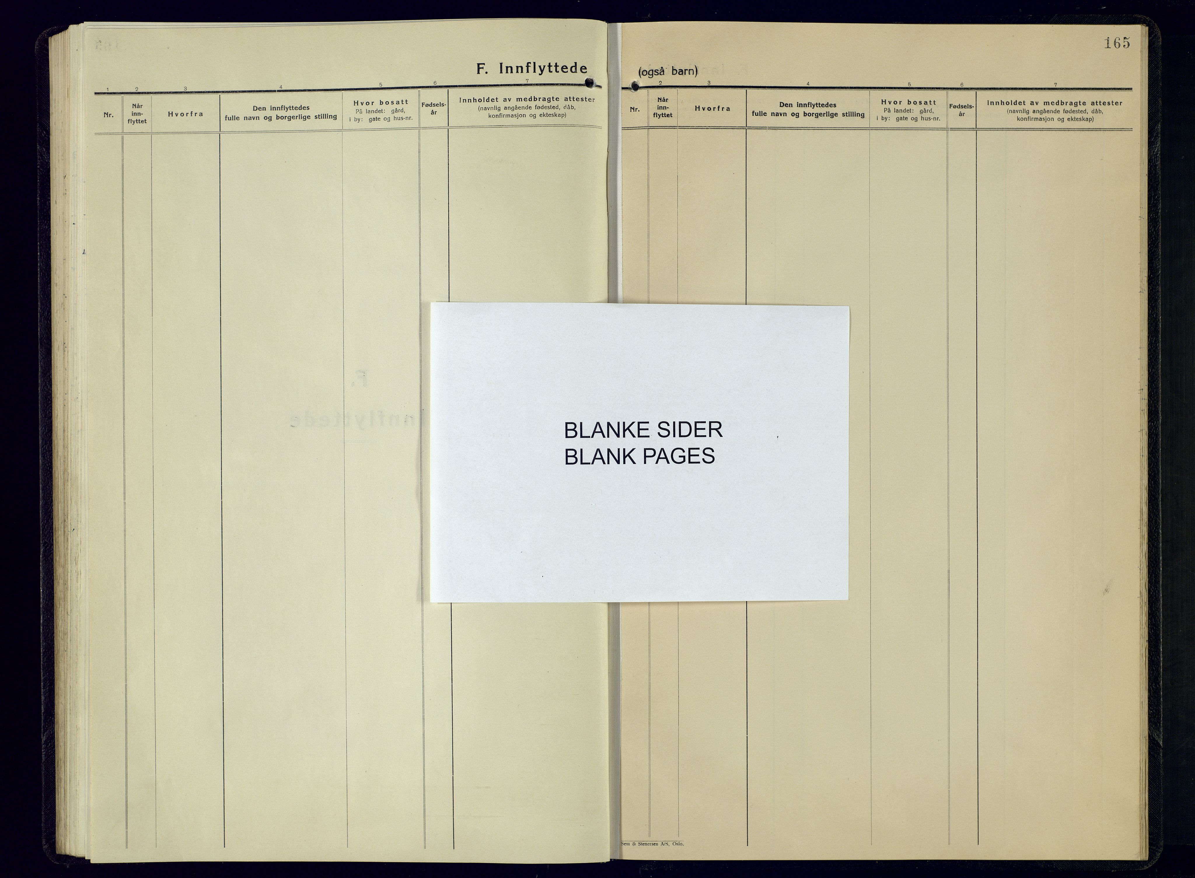 Valle sokneprestkontor, SAK/1111-0044/F/Fb/Fba/L0005: Parish register (copy) no. B-5, 1945-1977, p. 165