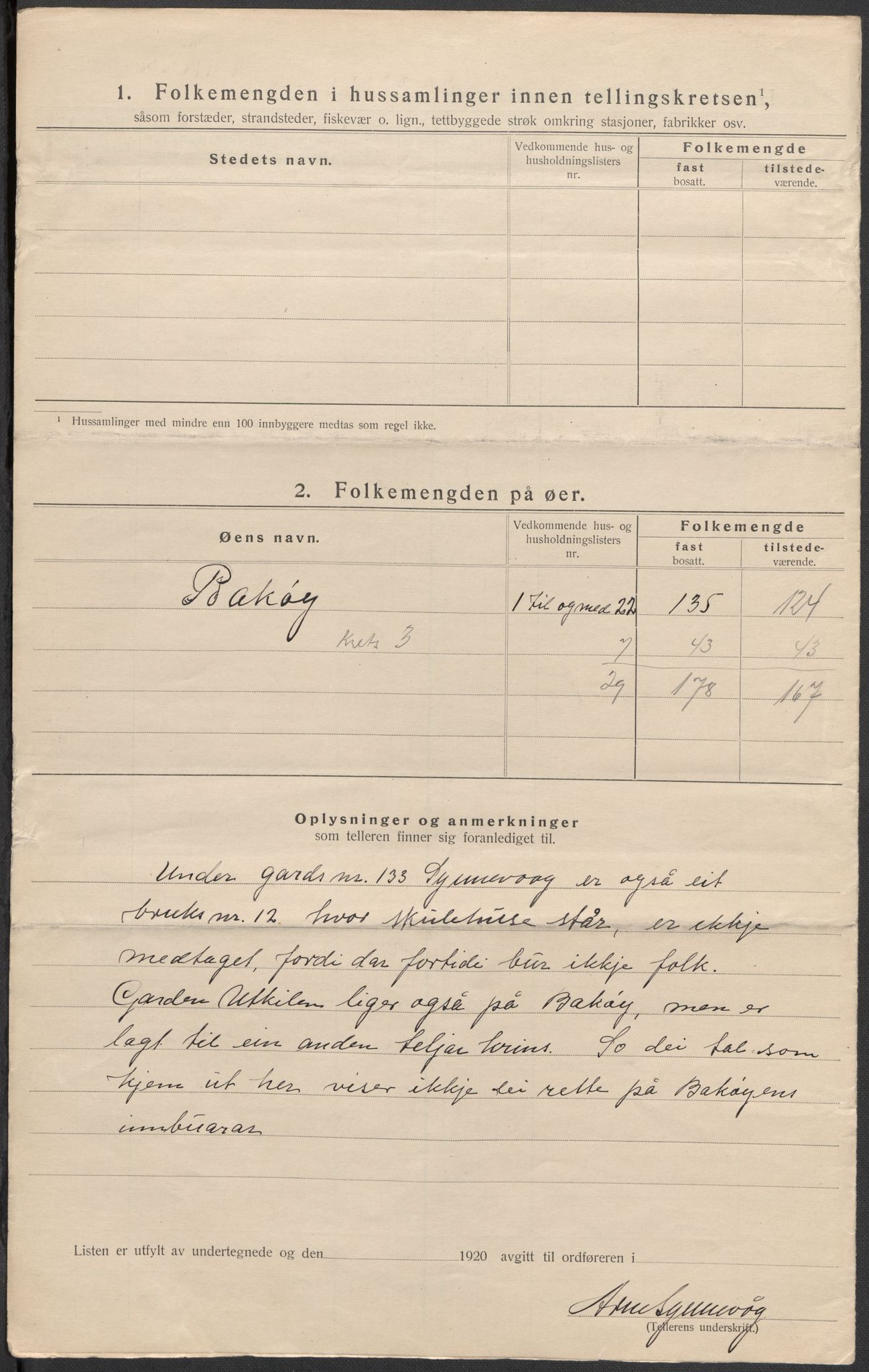 SAB, 1920 census for Austrheim, 1920, p. 16