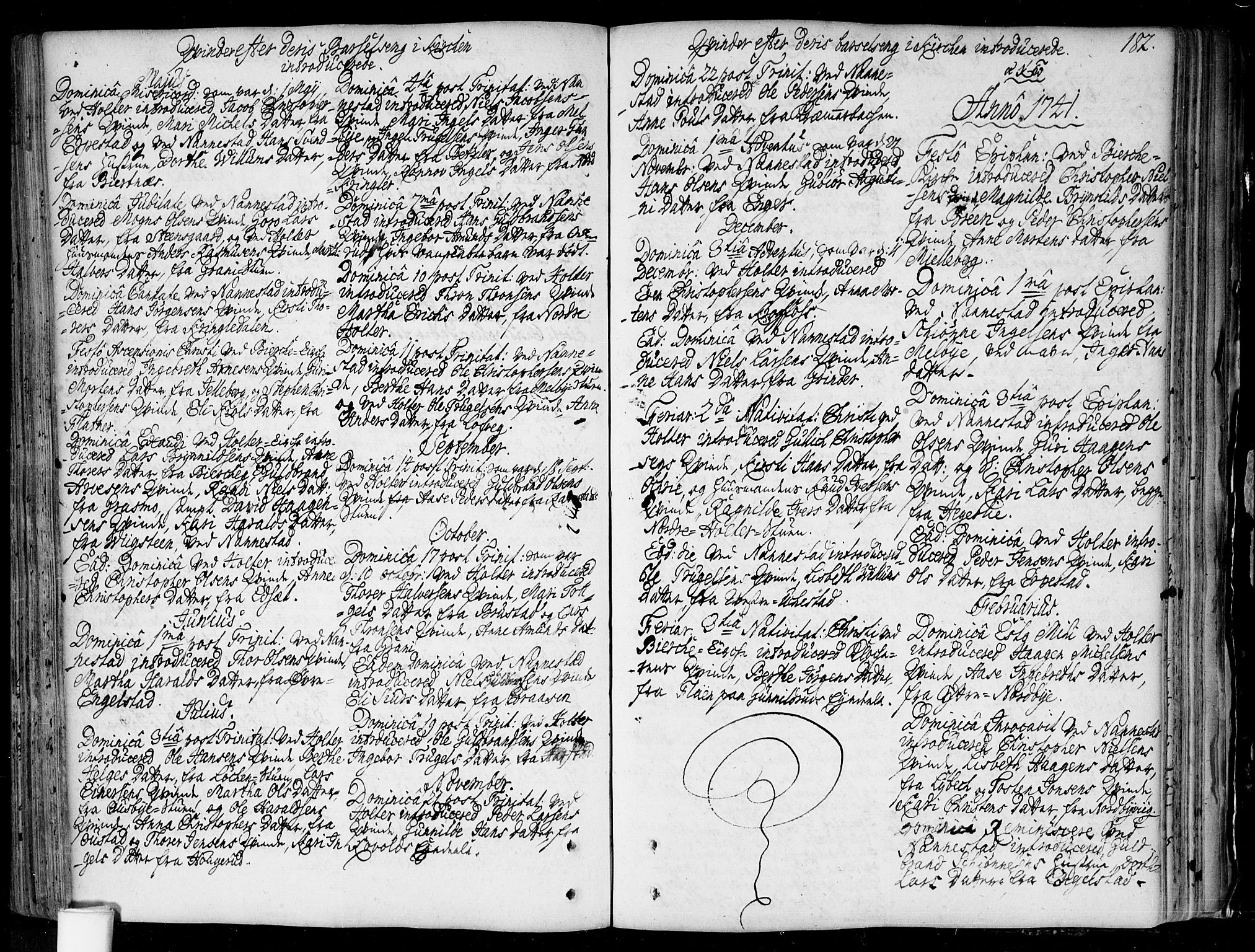 Nannestad prestekontor Kirkebøker, SAO/A-10414a/F/Fa/L0006: Parish register (official) no. I 6, 1739-1754, p. 182