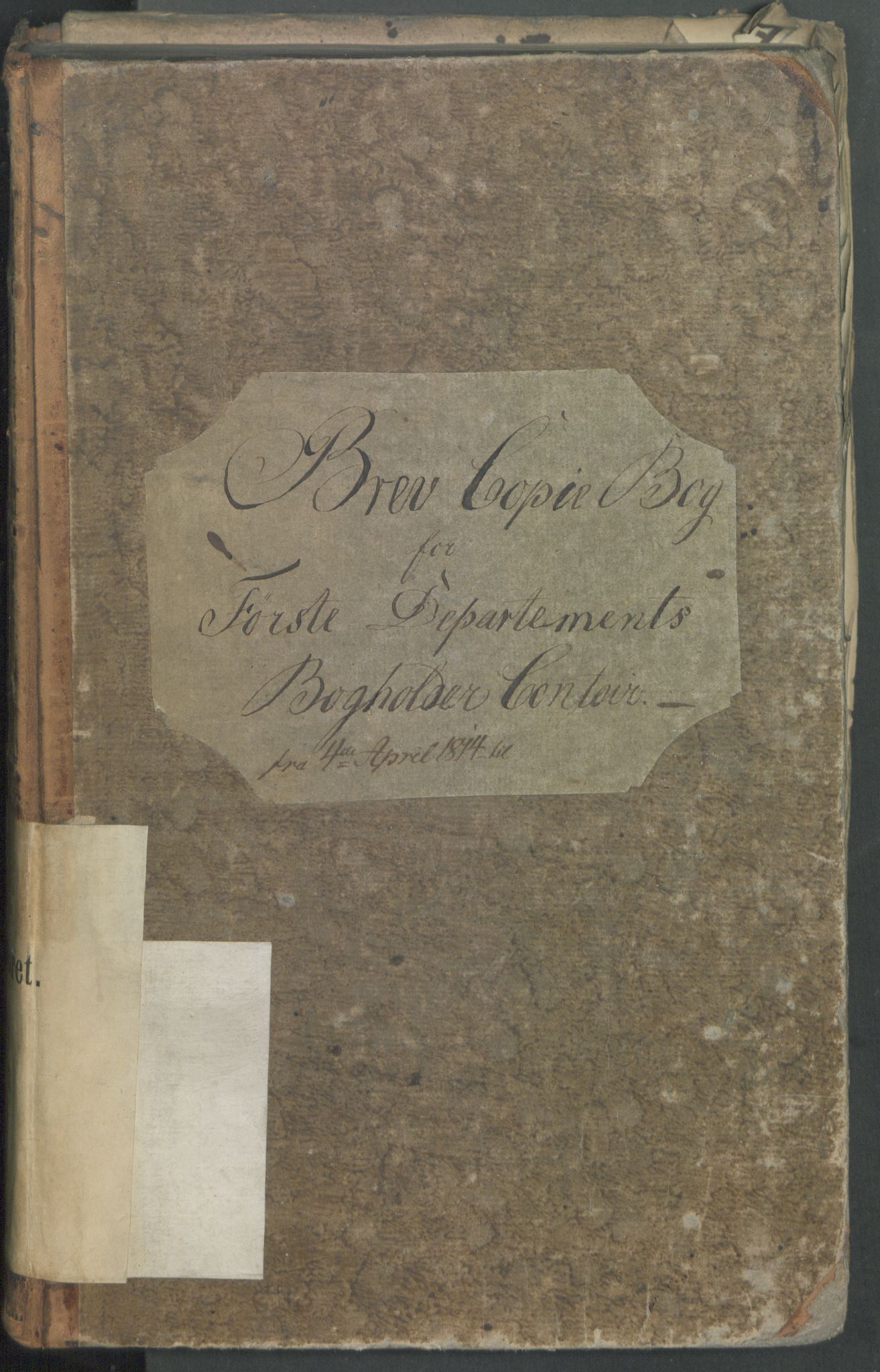 Departementene i 1814, RA/S-3899/Fa/L0011: Bokholderkontoret - Kopibok, 1814