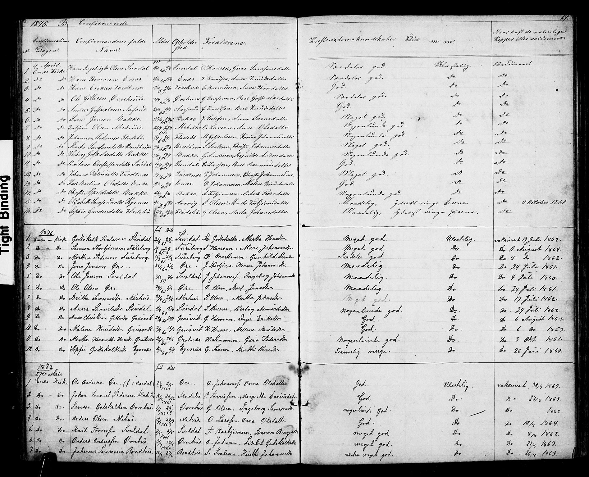 Kvinnherad sokneprestembete, SAB/A-76401/H/Hab: Parish register (copy) no. D 1, 1856-1905, p. 67