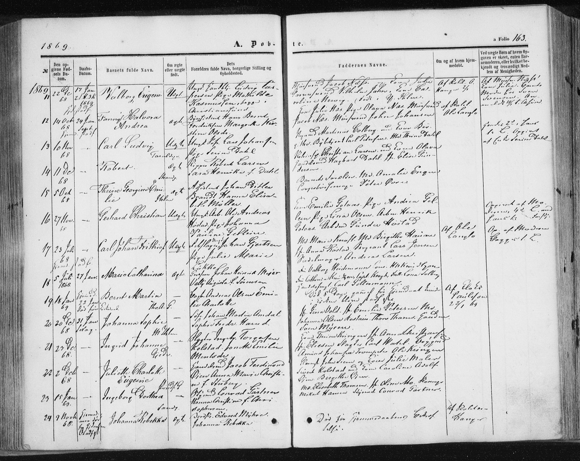 Ministerialprotokoller, klokkerbøker og fødselsregistre - Sør-Trøndelag, SAT/A-1456/602/L0115: Parish register (official) no. 602A13, 1860-1872, p. 163