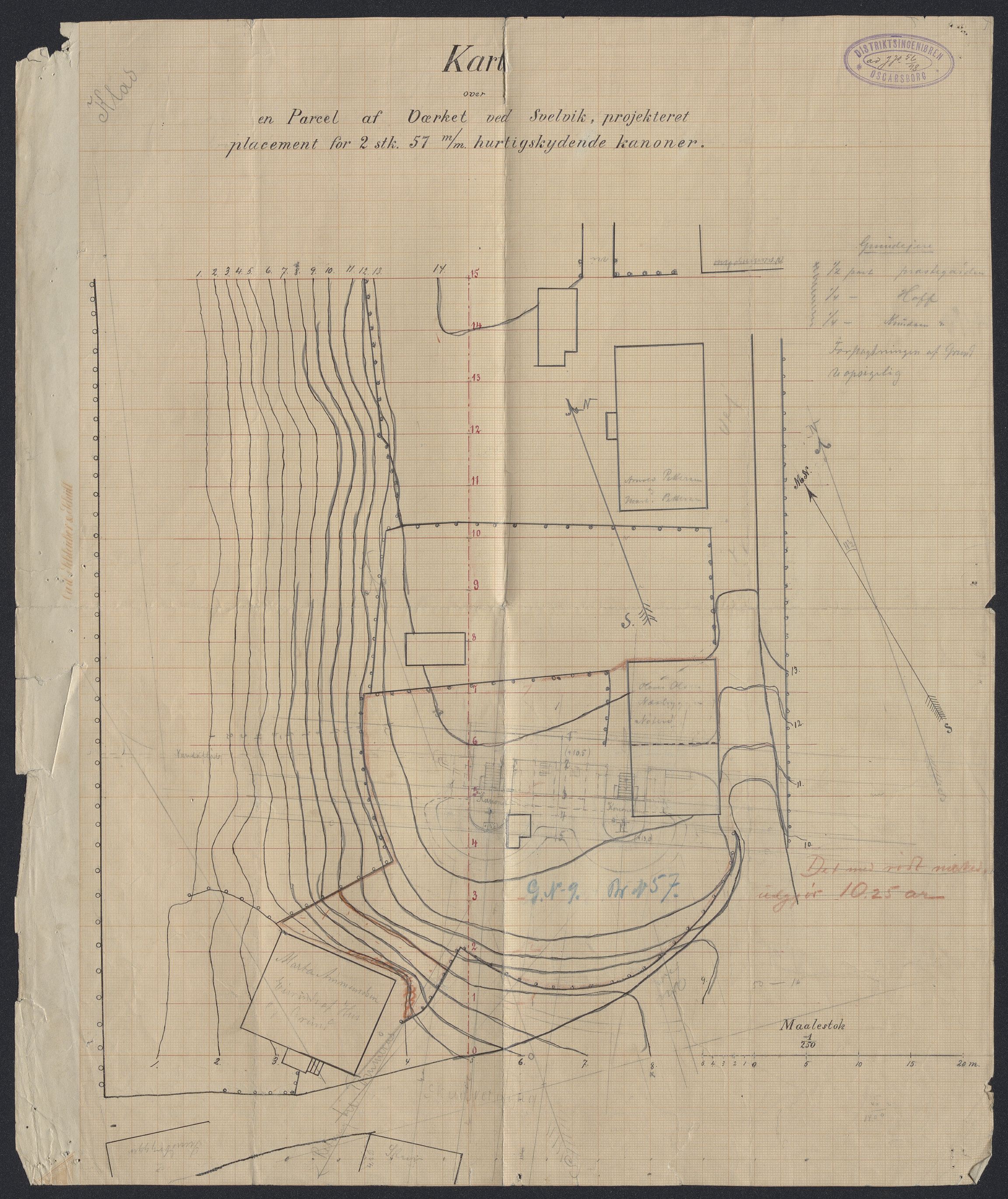 Forsvaret, Oscarsborg festning ingeniørdetasjementet/distriktsingeniøren, AV/RA-RAFA-1865/D/Da/L0154/0004: -- / Eiendomsdokumenter ang. Svelvikstrømmen befestninger, 1916-1917, p. 12