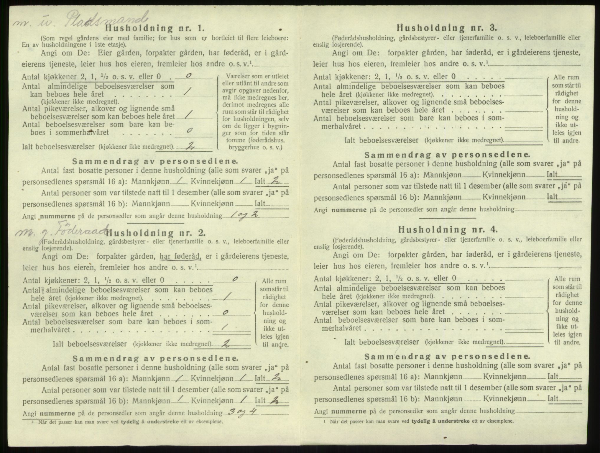 SAB, 1920 census for Brekke, 1920, p. 245