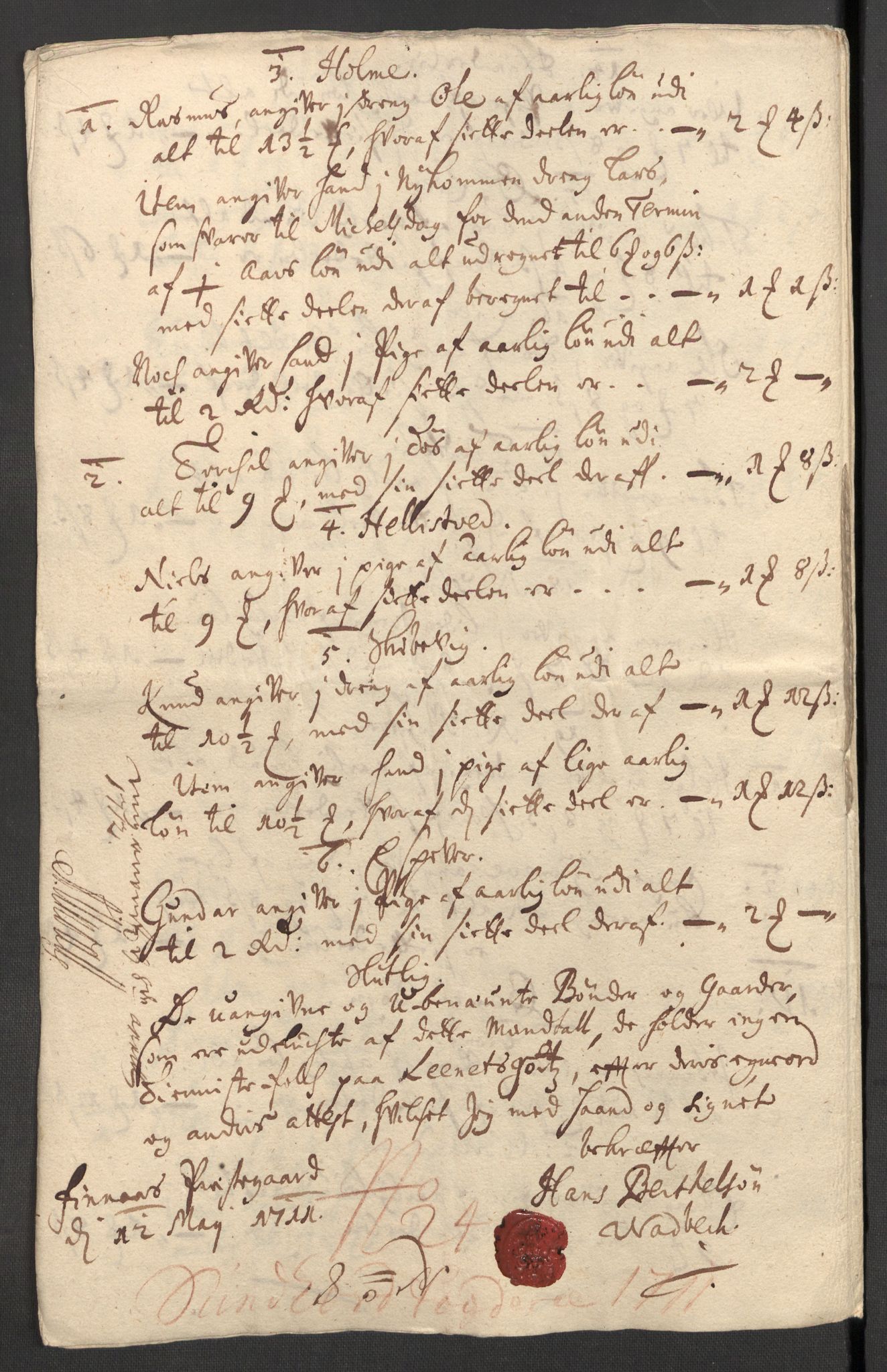 Rentekammeret inntil 1814, Reviderte regnskaper, Fogderegnskap, AV/RA-EA-4092/R48/L2987: Fogderegnskap Sunnhordland og Hardanger, 1711, p. 626