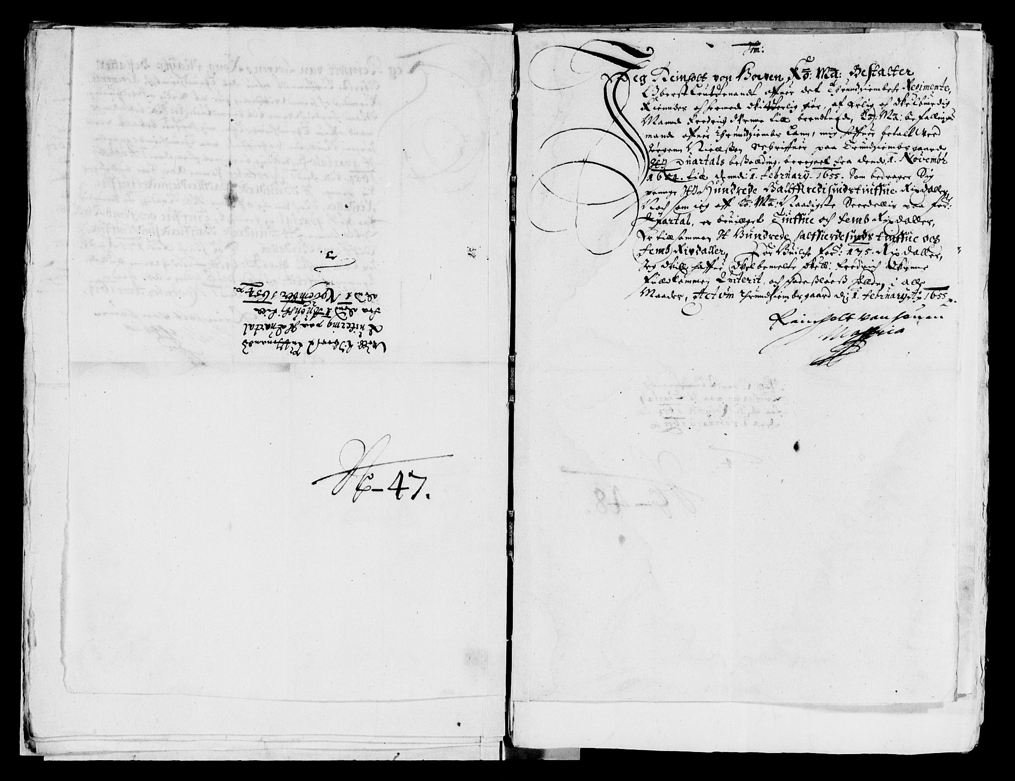 Rentekammeret inntil 1814, Reviderte regnskaper, Lensregnskaper, AV/RA-EA-5023/R/Rb/Rbw/L0119: Trondheim len, 1654-1656