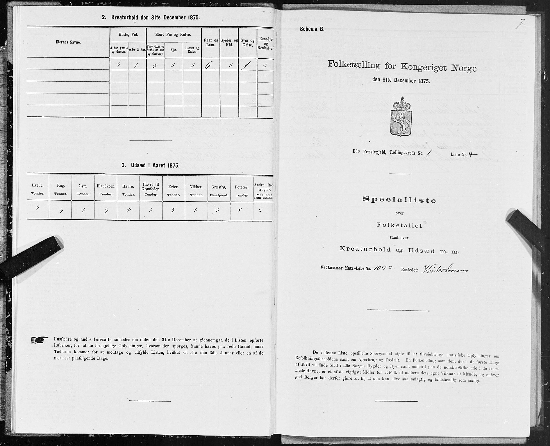 SAT, 1875 census for 1573P Edøy, 1875, p. 1007