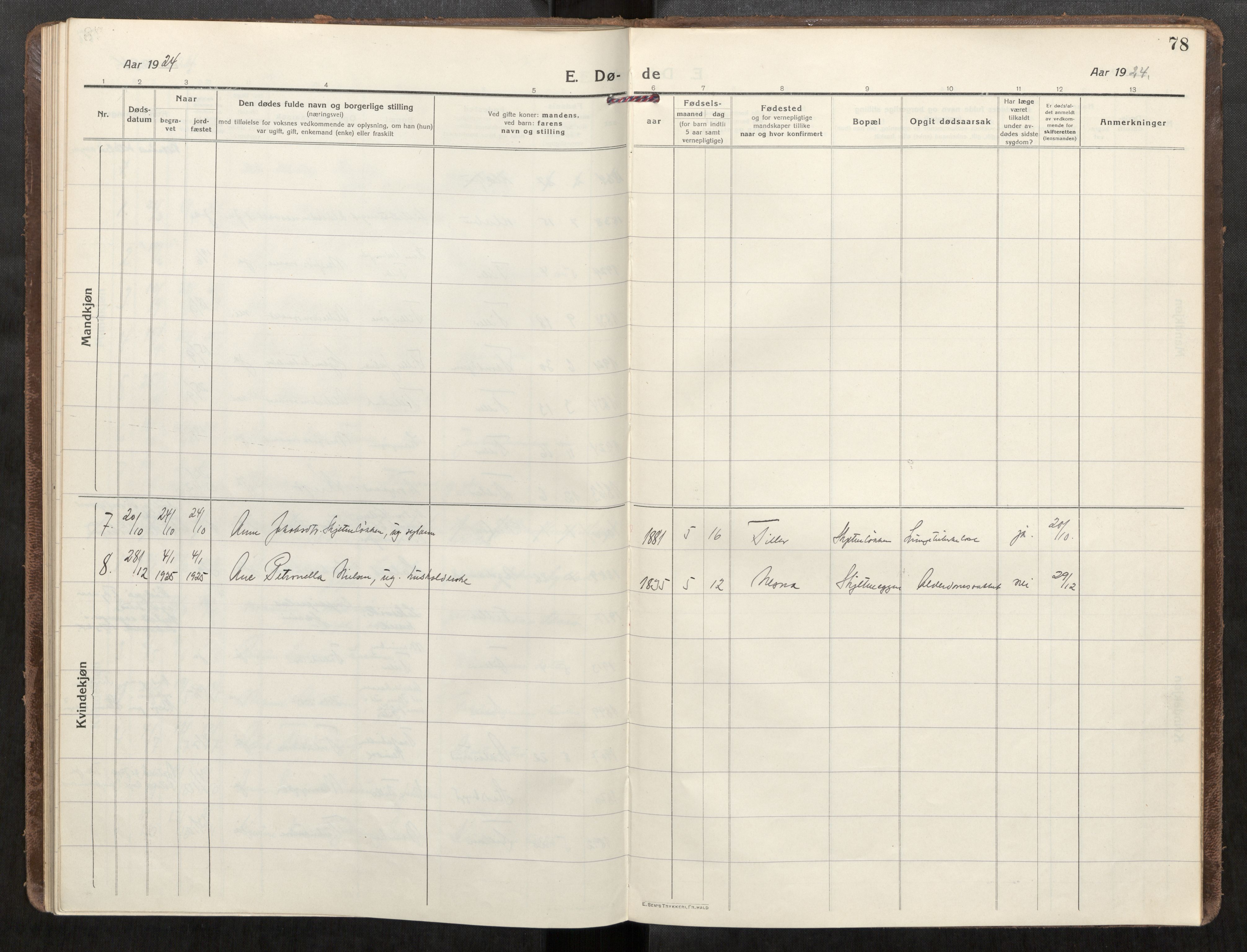 Klæbu sokneprestkontor, SAT/A-1112: Parish register (official) no. 3, 1917-1924, p. 78