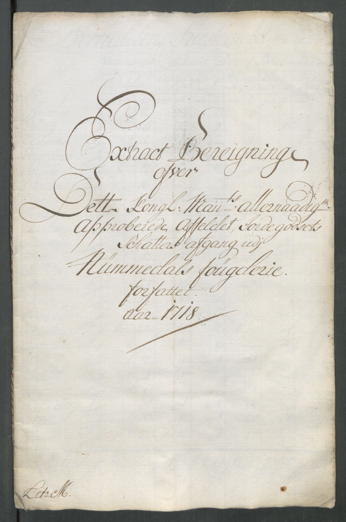 Rentekammeret inntil 1814, Reviderte regnskaper, Fogderegnskap, RA/EA-4092/R64/L4439: Fogderegnskap Namdal, 1718, p. 239