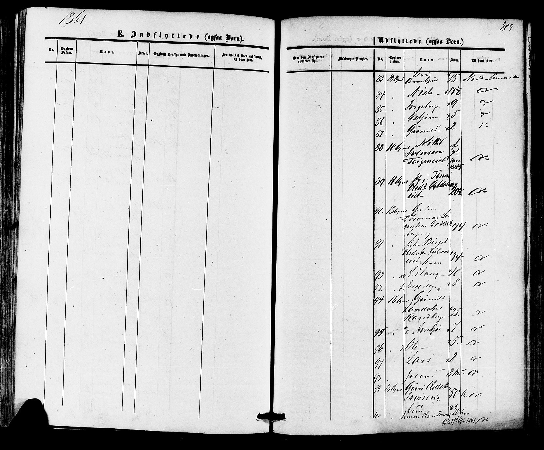 Nore kirkebøker, AV/SAKO-A-238/F/Fa/L0003: Parish register (official) no. I 3, 1858-1866, p. 303