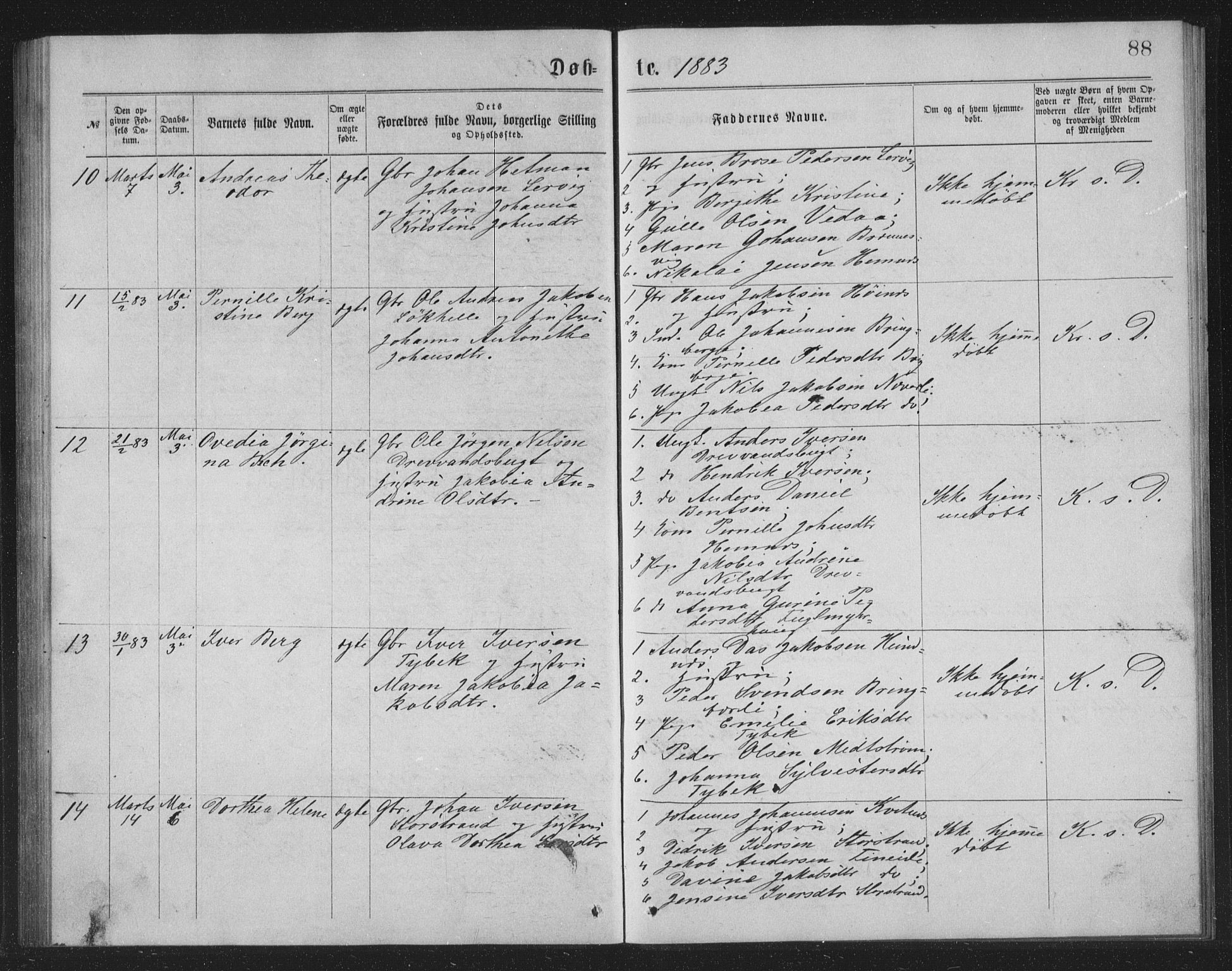 Ministerialprotokoller, klokkerbøker og fødselsregistre - Nordland, AV/SAT-A-1459/825/L0369: Parish register (copy) no. 825C06, 1873-1885, p. 88