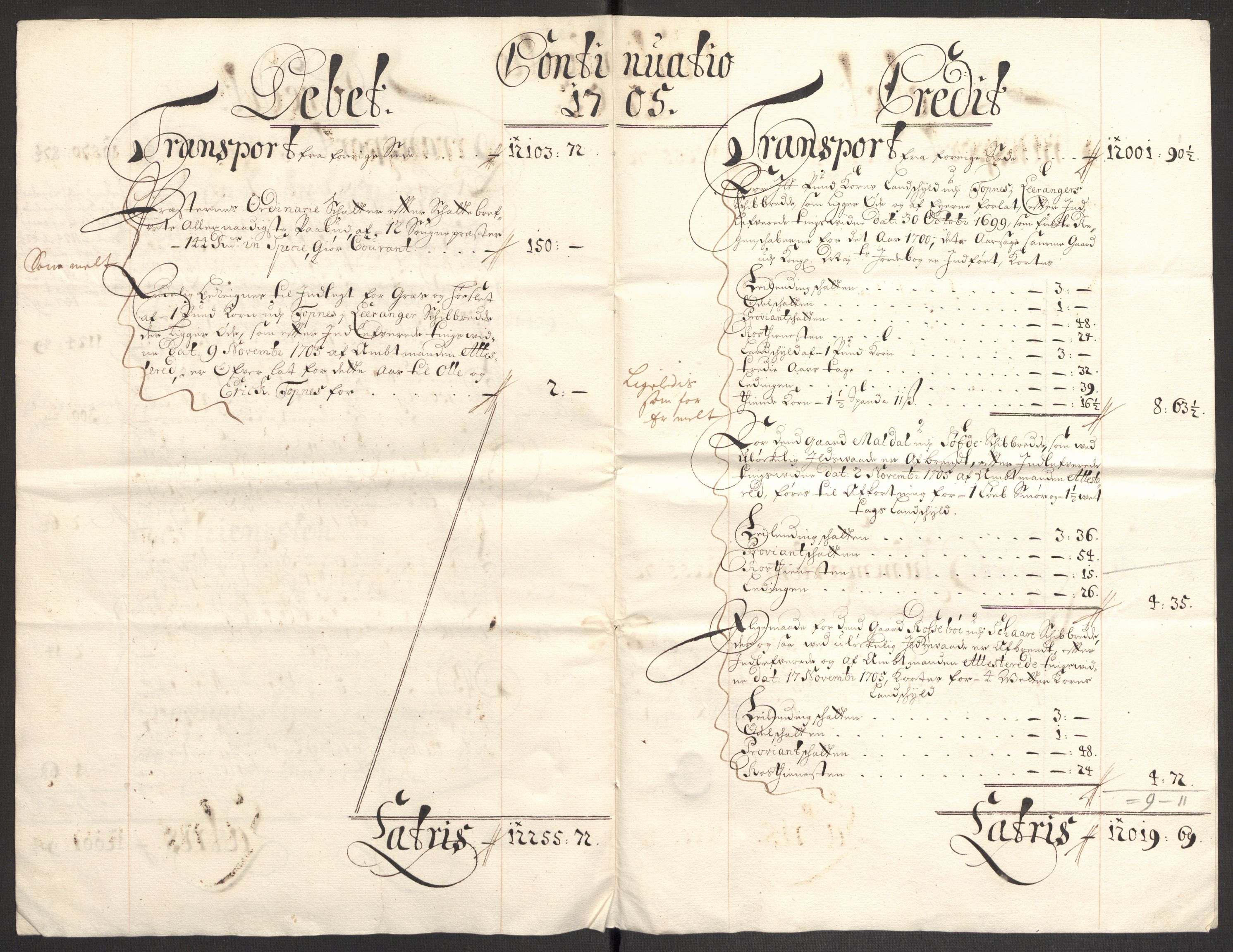 Rentekammeret inntil 1814, Reviderte regnskaper, Fogderegnskap, RA/EA-4092/R47/L2860: Fogderegnskap Ryfylke, 1703-1705, p. 464